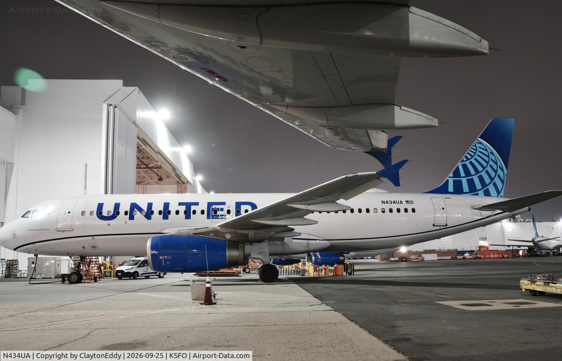Aircraft N434UA, 1996 Airbus A320-232, c/n 592, SFO 2026, at KSFO, photo by ClaytonEddy