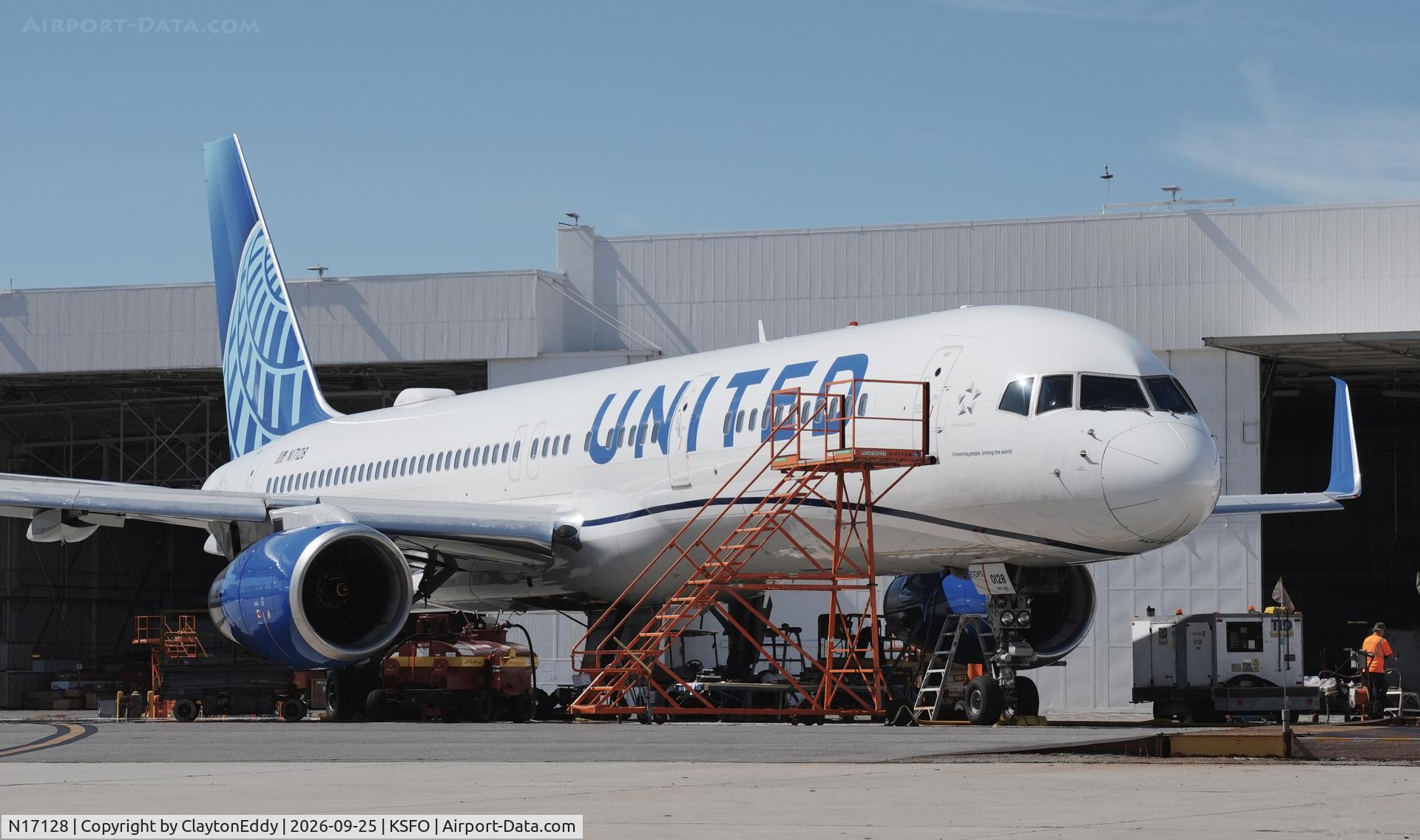 Aircraft N17128, 1998 Boeing 757-224, c/n 27567 l/n 795, SFO 2026, at KSFO, photo by ClaytonEddy