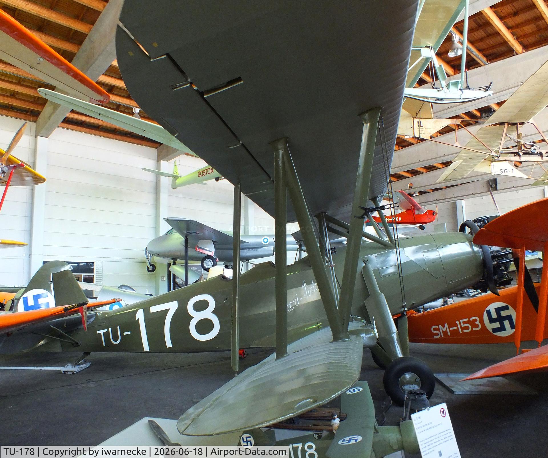 Aircraft TU-178, 1937 Valtion Tuisku, c/n 29, Valtion lentokonetehdas VL Tuisku at the Suomen Ilmailumuseo (Finnish Aviation Museum), Vantaa, photo by iwarnecke