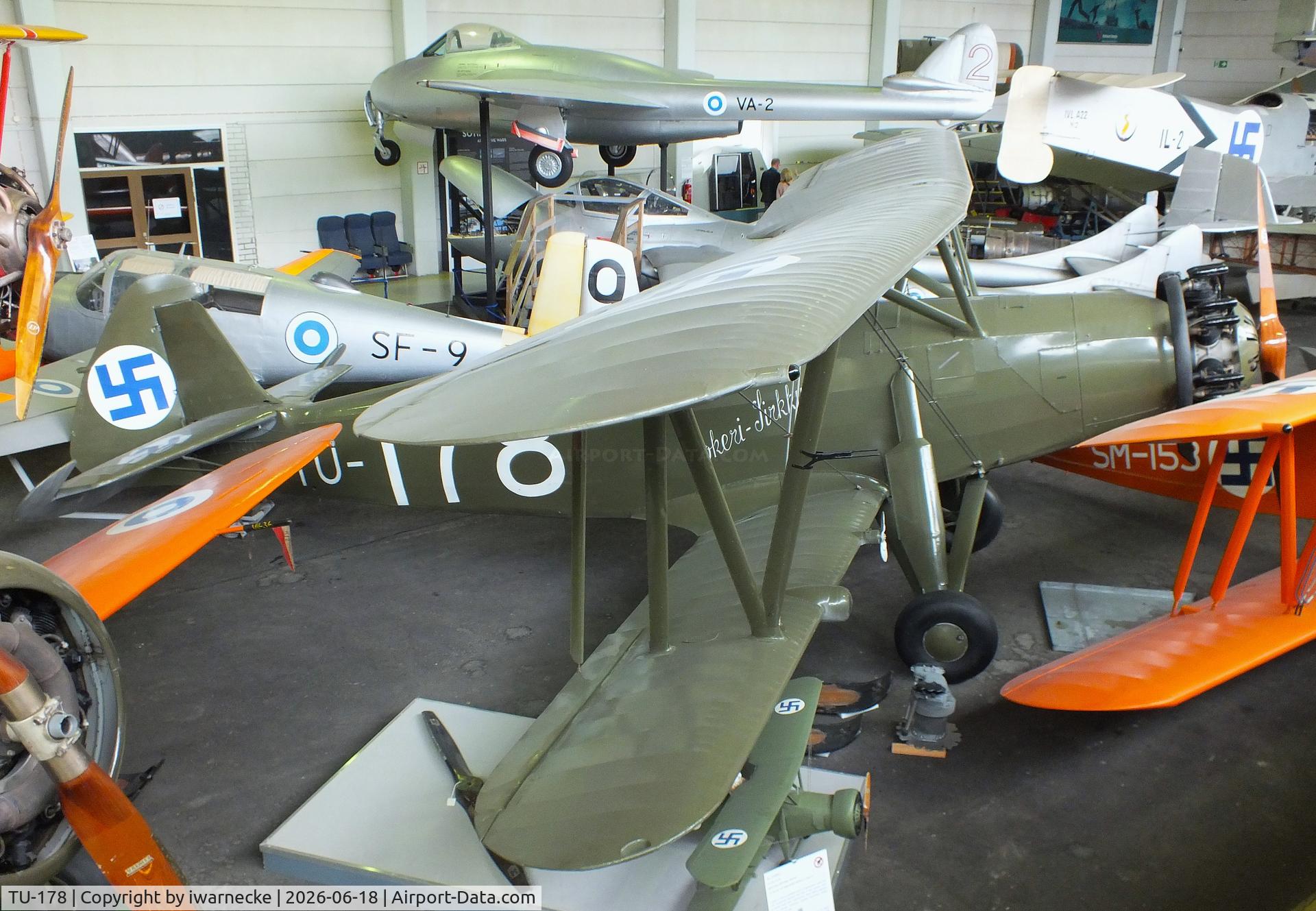 Aircraft TU-178, 1937 Valtion Tuisku, c/n 29, Valtion lentokonetehdas VL Tuisku at the Suomen Ilmailumuseo (Finnish Aviation Museum), Vantaa, photo by iwarnecke