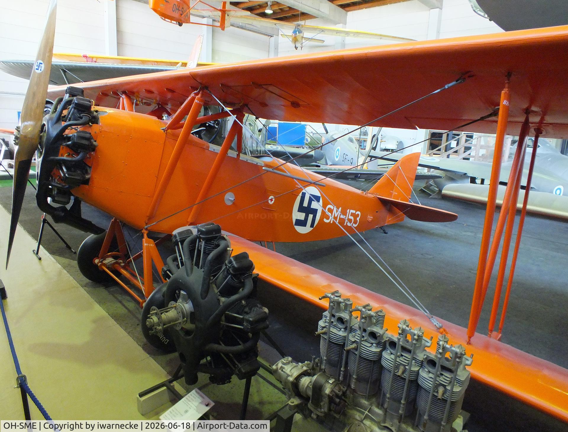 Aircraft OH-SME, Letov S-218 A4 Smolik, c/n 26/VL, Letov S-218 A4 Smolik (displayed as 'SM-153') at the Suomen Ilmailumuseo (Finnish Aviation Museum), Vantaa, photo by iwarnecke