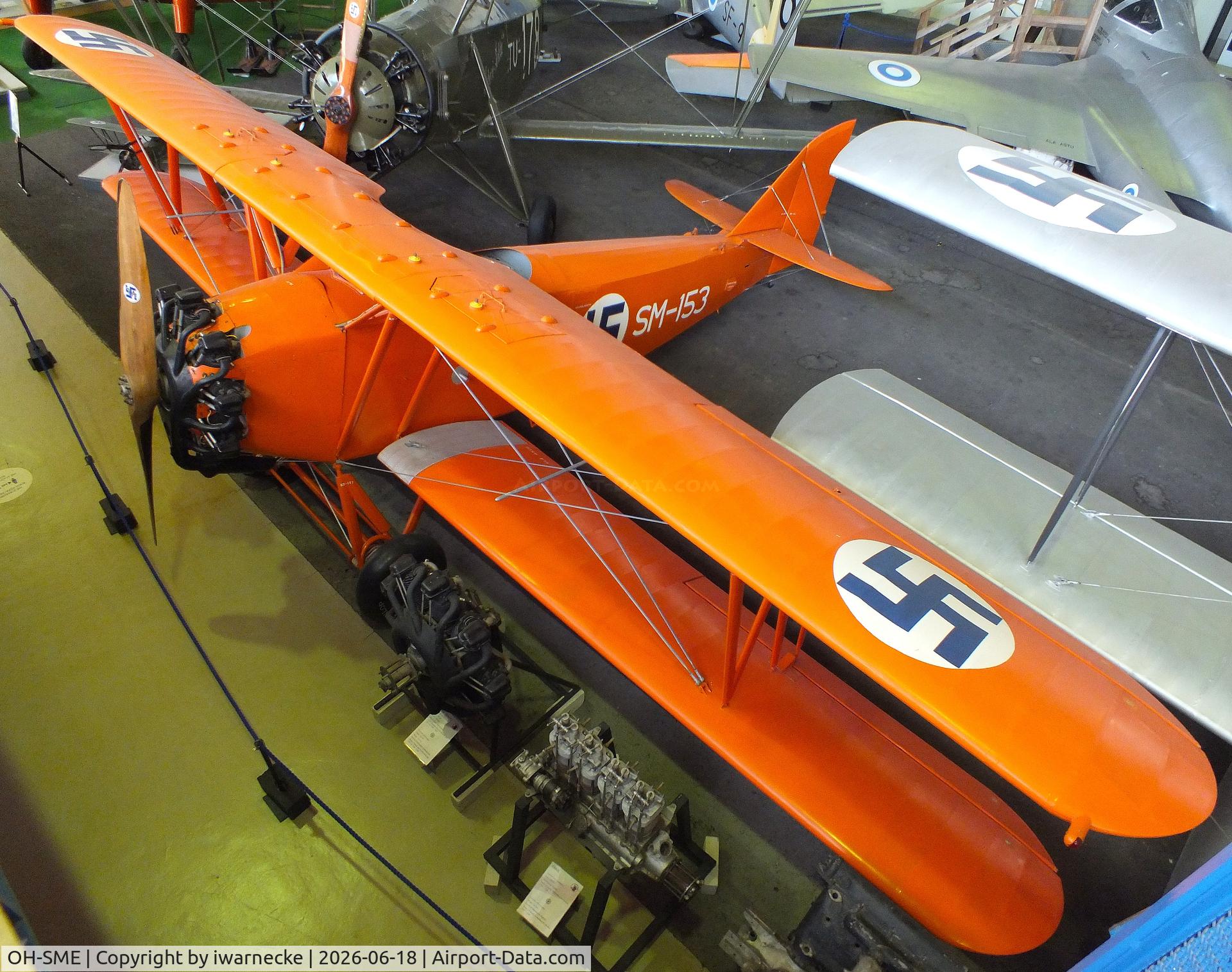 Aircraft OH-SME, Letov S-218 A4 Smolik, c/n 26/VL, Letov S-218 A4 Smolik (displayed as 'SM-153') at the Suomen Ilmailumuseo (Finnish Aviation Museum), Vantaa, photo by iwarnecke
