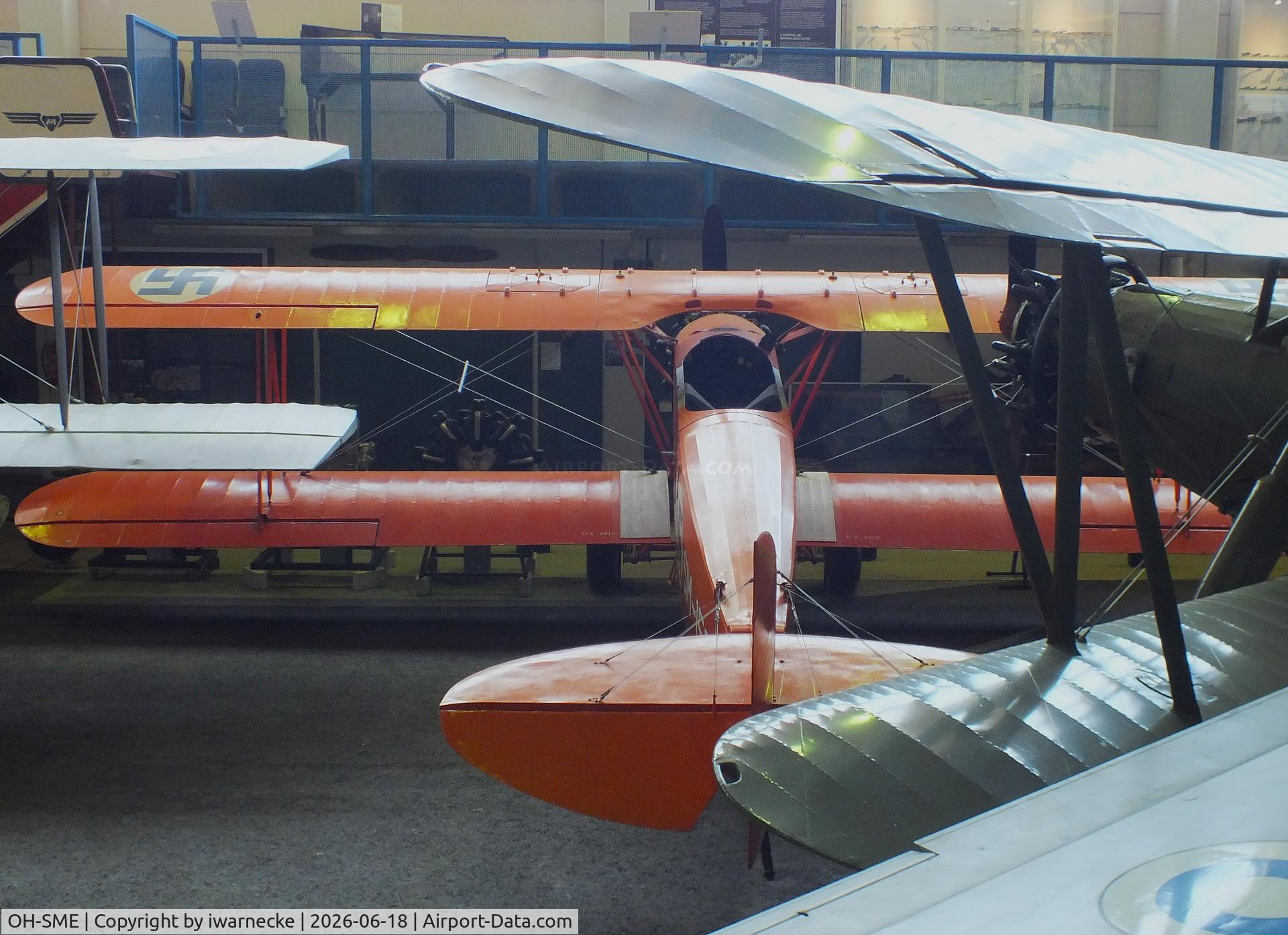 Aircraft OH-SME, Letov S-218 A4 Smolik, c/n 26/VL, Letov S-218 A4 Smolik (displayed as 'SM-153') at the Suomen Ilmailumuseo (Finnish Aviation Museum), Vantaa, photo by iwarnecke