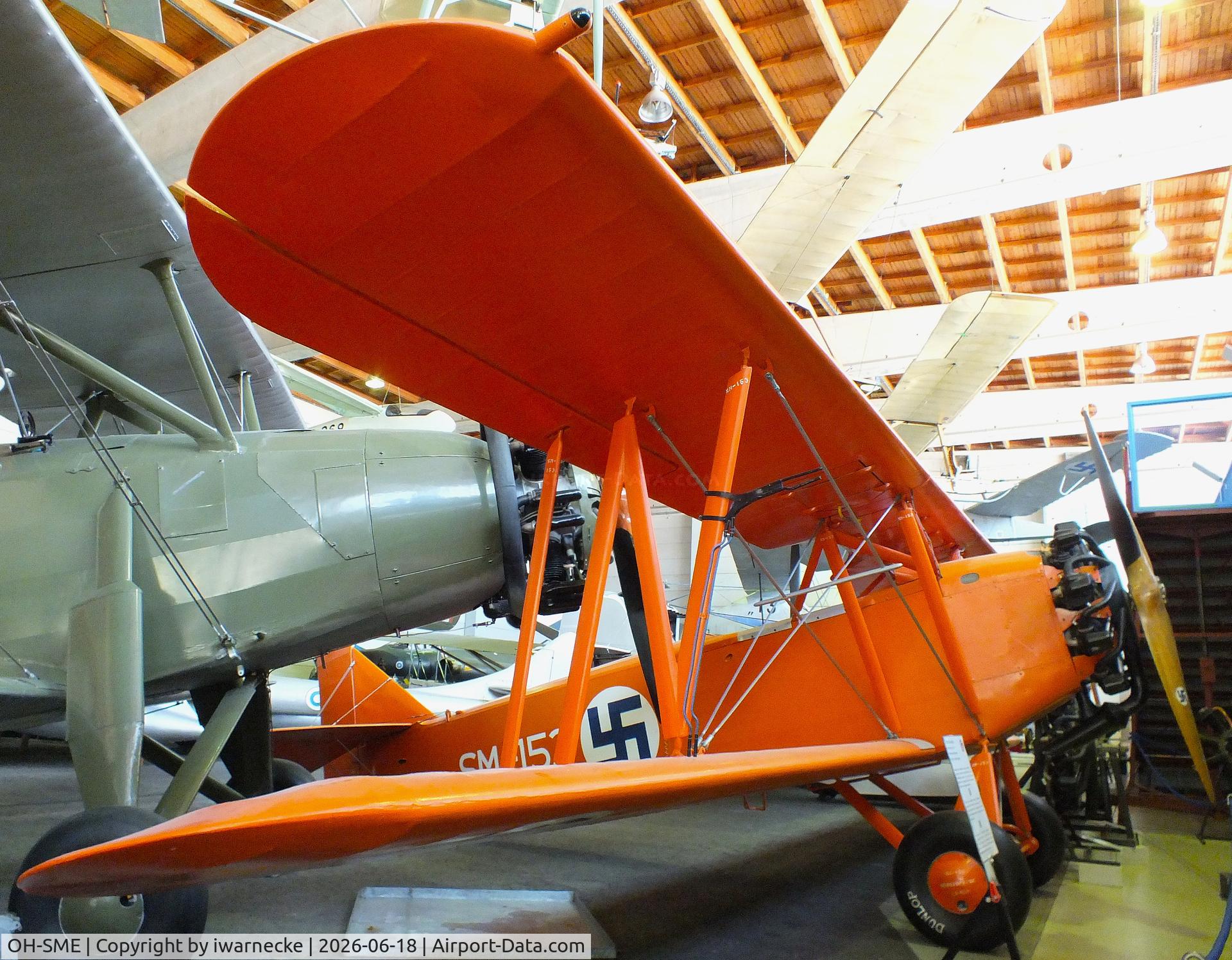 Aircraft OH-SME, Letov S-218 A4 Smolik, c/n 26/VL, Letov S-218 A4 Smolik (displayed as 'SM-153') at the Suomen Ilmailumuseo (Finnish Aviation Museum), Vantaa, photo by iwarnecke