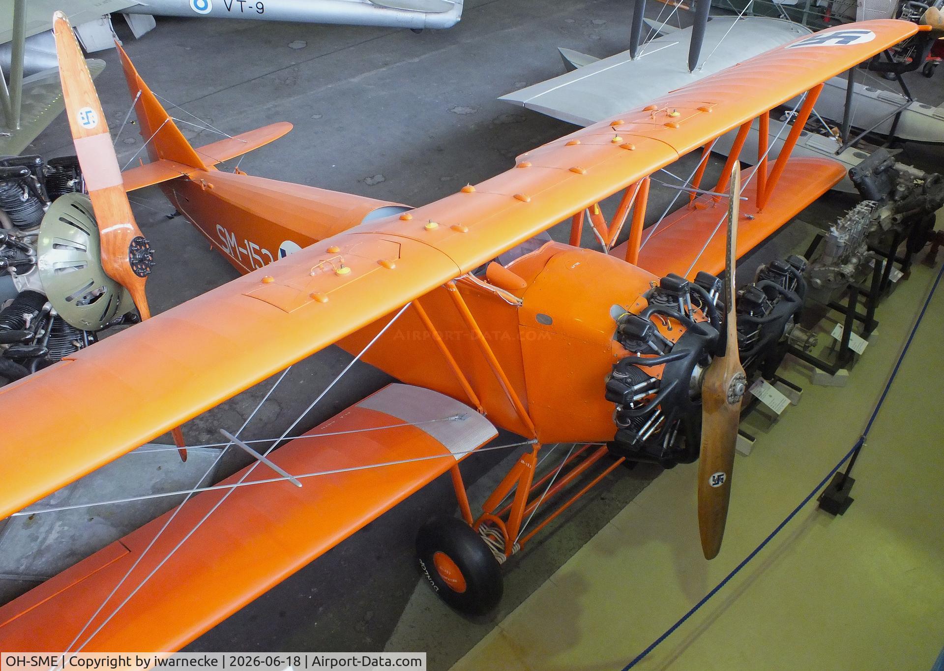 Aircraft OH-SME, Letov S-218 A4 Smolik, c/n 26/VL, Letov S-218 A4 Smolik (displayed as 'SM-153') at the Suomen Ilmailumuseo (Finnish Aviation Museum), Vantaa, photo by iwarnecke