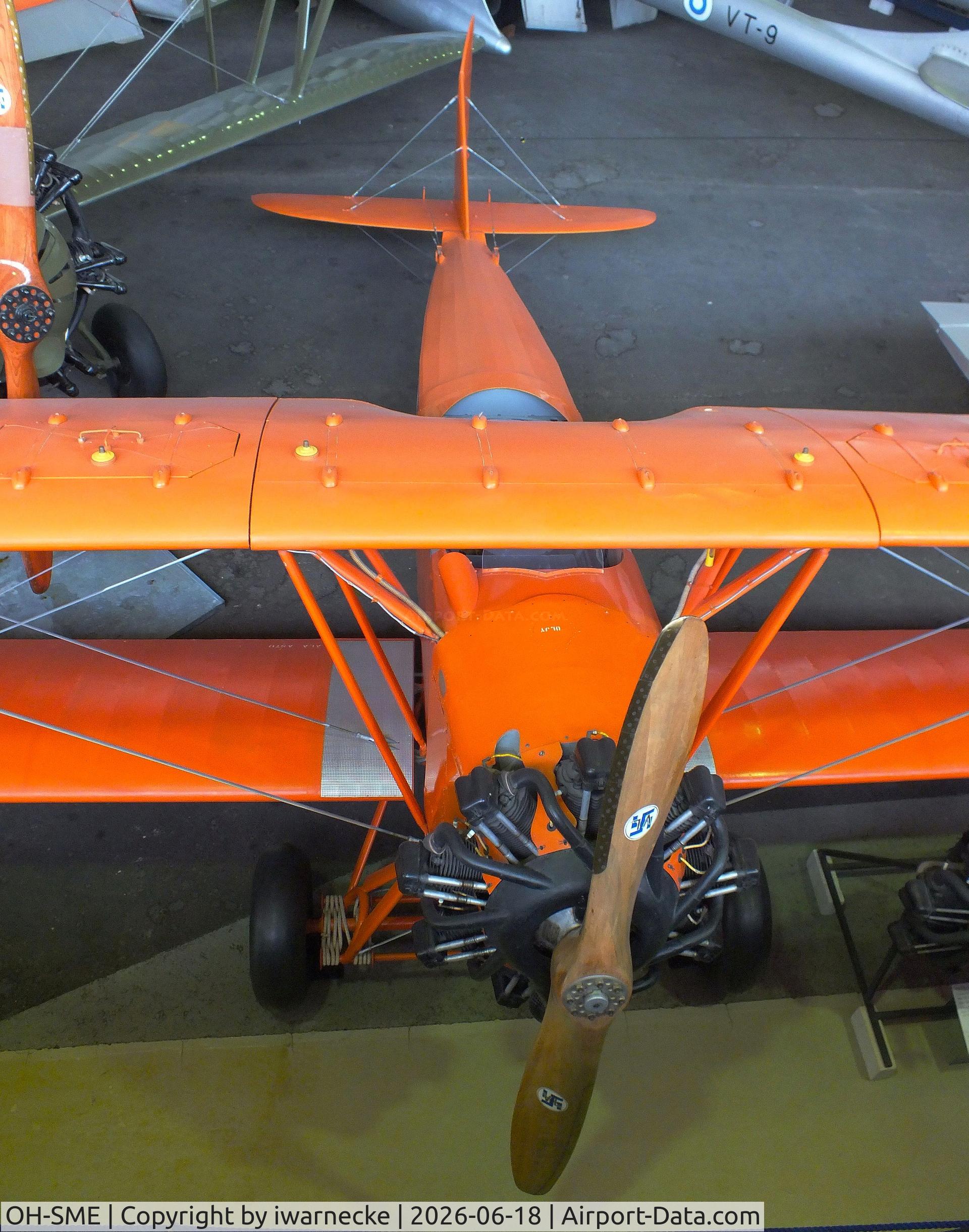 Aircraft OH-SME, Letov S-218 A4 Smolik, c/n 26/VL, Letov S-218 A4 Smolik (displayed as 'SM-153') at the Suomen Ilmailumuseo (Finnish Aviation Museum), Vantaa, photo by iwarnecke