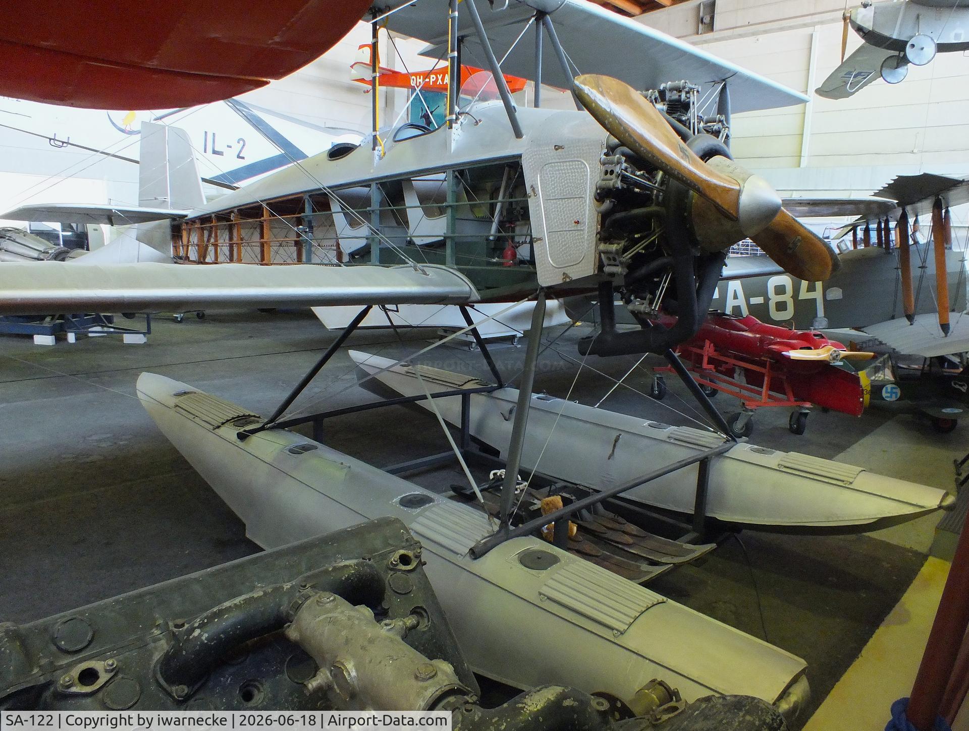 Aircraft SA-122, Valtion Saaski II, c/n 11/5, Valtion lentokonetehdas VL Sääski II (starboard fuselage minus skin) at the Suomen Ilmailumuseo (Finnish Aviation Museum), Vantaa, photo by iwarnecke