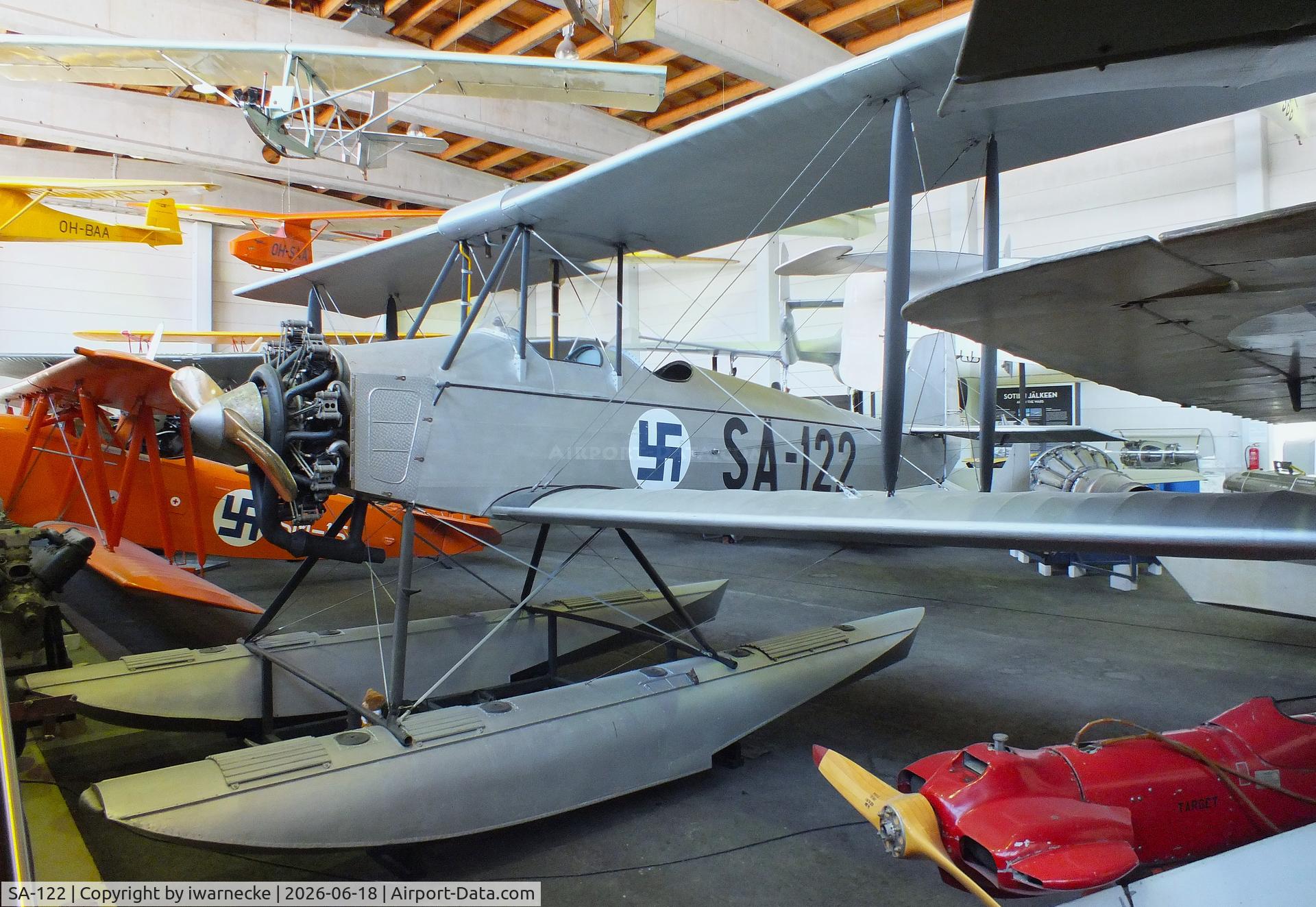 Aircraft SA-122, Valtion Saaski II, c/n 11/5, Valtion lentokonetehdas VL Sääski II (starboard fuselage minus skin) at the Suomen Ilmailumuseo (Finnish Aviation Museum), Vantaa, photo by iwarnecke