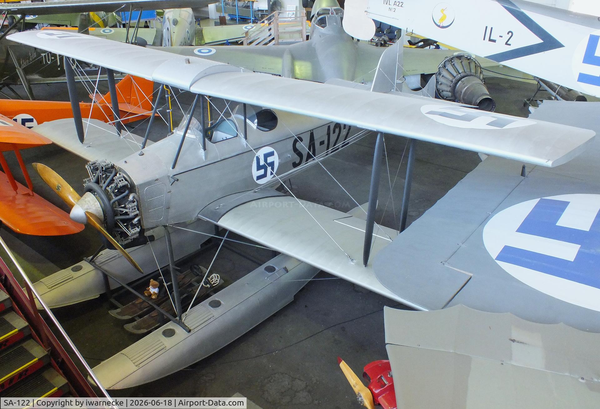 Aircraft SA-122, Valtion Saaski II, c/n 11/5, Valtion lentokonetehdas VL Sääski II (starboard fuselage minus skin) at the Suomen Ilmailumuseo (Finnish Aviation Museum), Vantaa, photo by iwarnecke