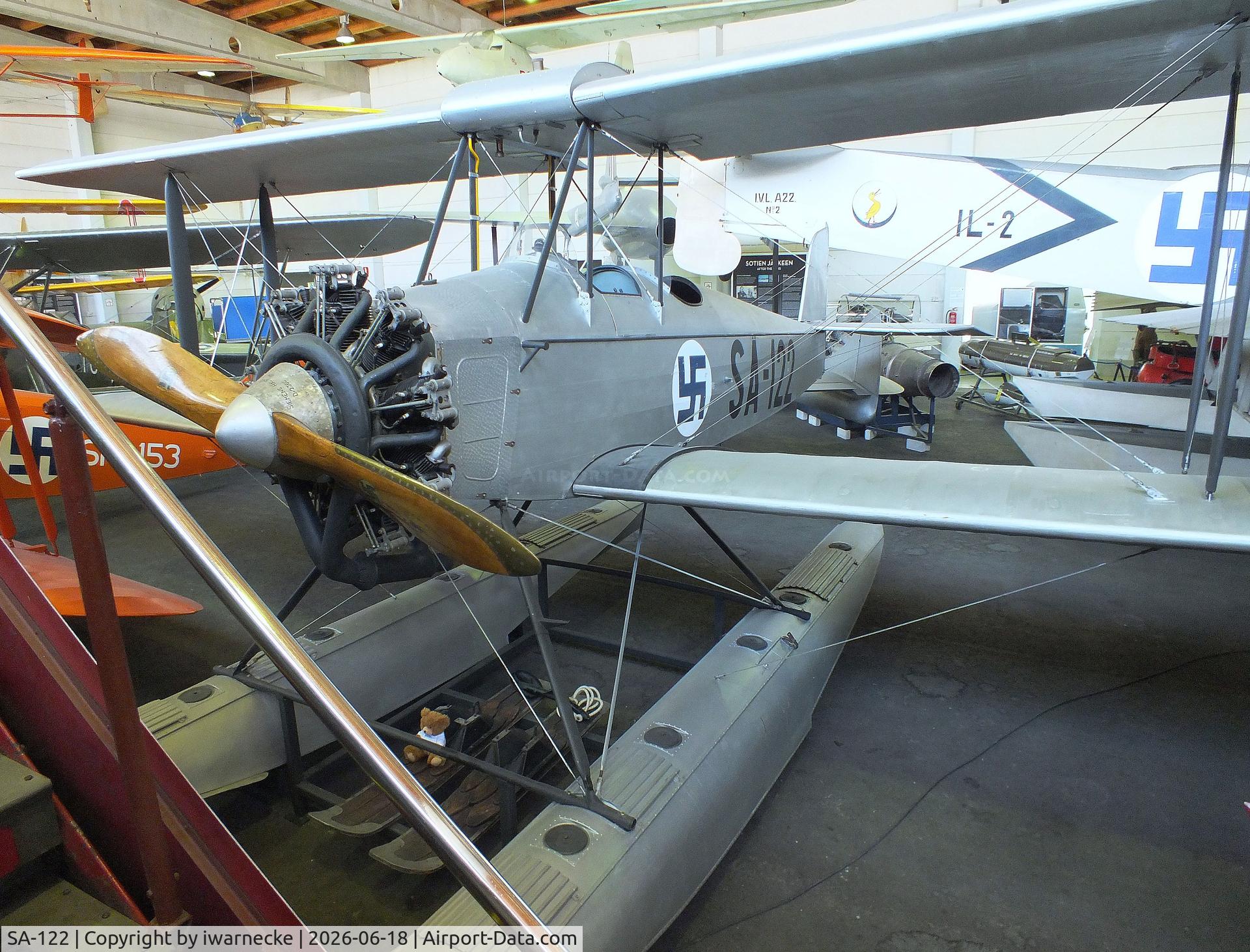 Aircraft SA-122, Valtion Saaski II, c/n 11/5, Valtion lentokonetehdas VL Sääski II (starboard fuselage minus skin) at the Suomen Ilmailumuseo (Finnish Aviation Museum), Vantaa, photo by iwarnecke