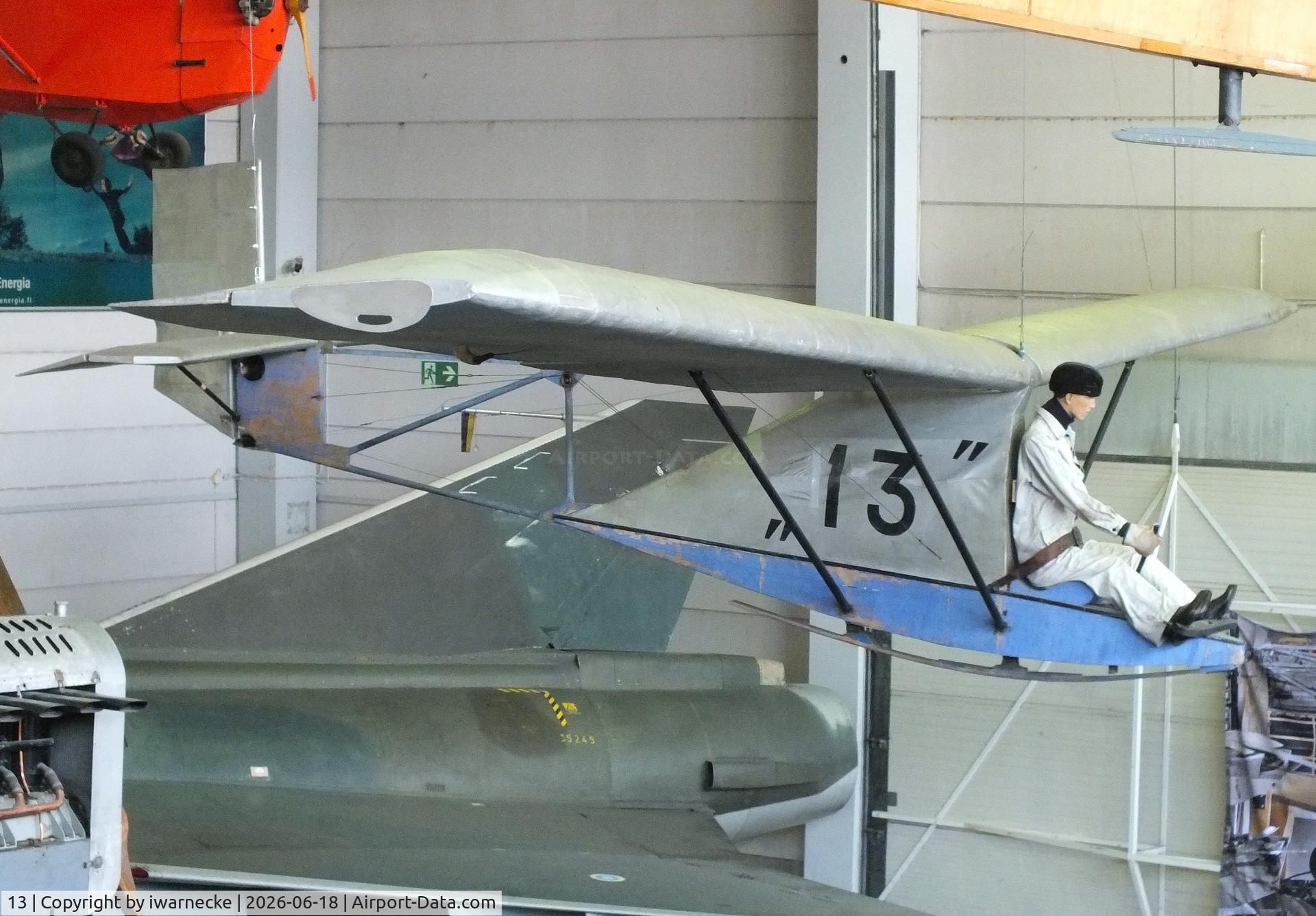 Aircraft 13, 1935 Segelflugzeugbau Kassel 12 A, c/n not found_13, Segelflugzeugbau Kassel 12 A (built by 13 conscripts at Santahamina garrison Helsinki) at the Suomen Ilmailumuseo (Finnish Aviation Museum), Vantaa, photo by iwarnecke