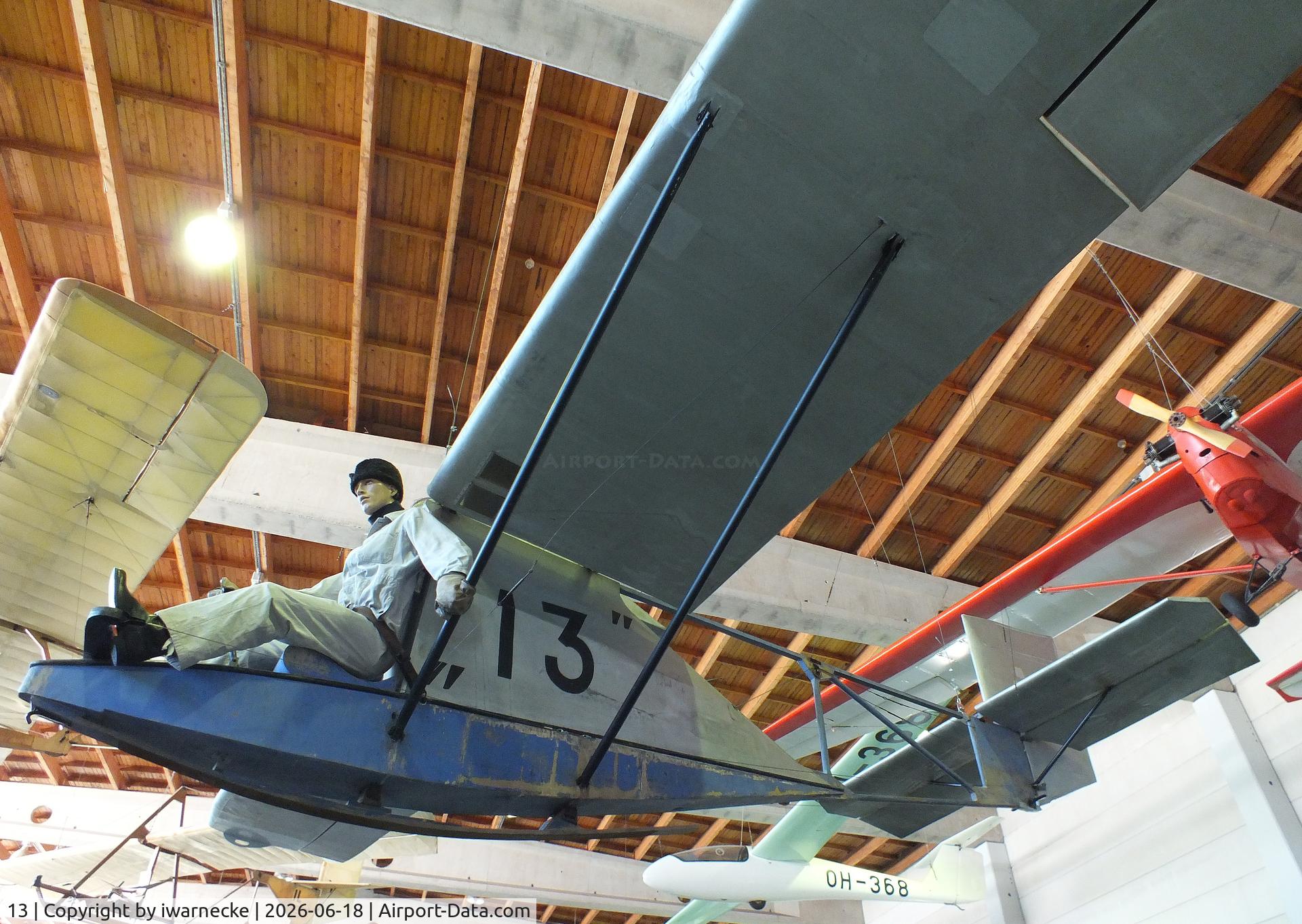Aircraft 13, 1935 Segelflugzeugbau Kassel 12 A, c/n not found_13, Segelflugzeugbau Kassel 12 A (built by 13 conscripts at Santahamina garrison Helsinki) at the Suomen Ilmailumuseo (Finnish Aviation Museum), Vantaa, photo by iwarnecke