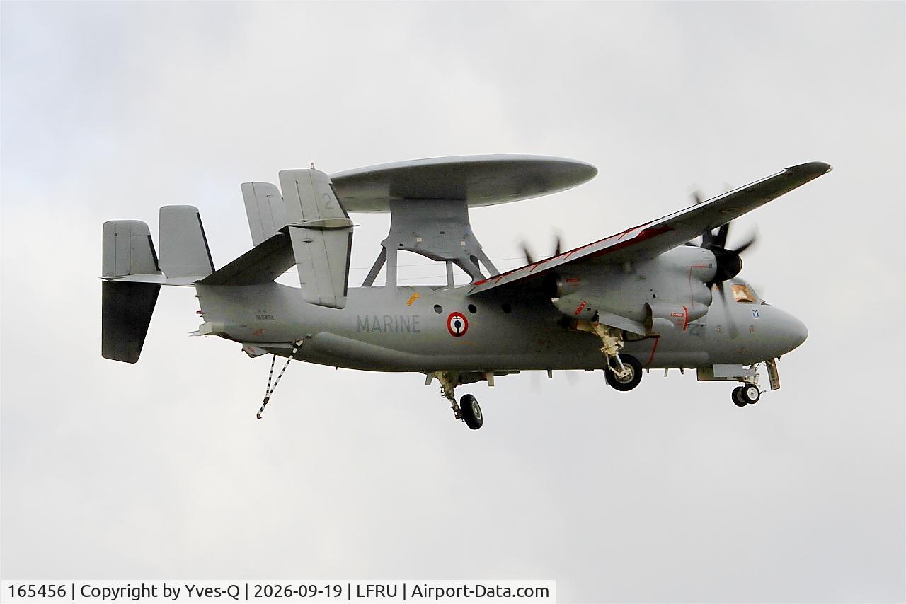 Aircraft 165456, Northrop Grumman E-2C Hawkeye, c/n FR-2, Northrop Grumman E-2C Hawkeye, On display, Morlaix-Ploujean airport (LFRU-MXN), at LFRU, photo by Yves-Q
