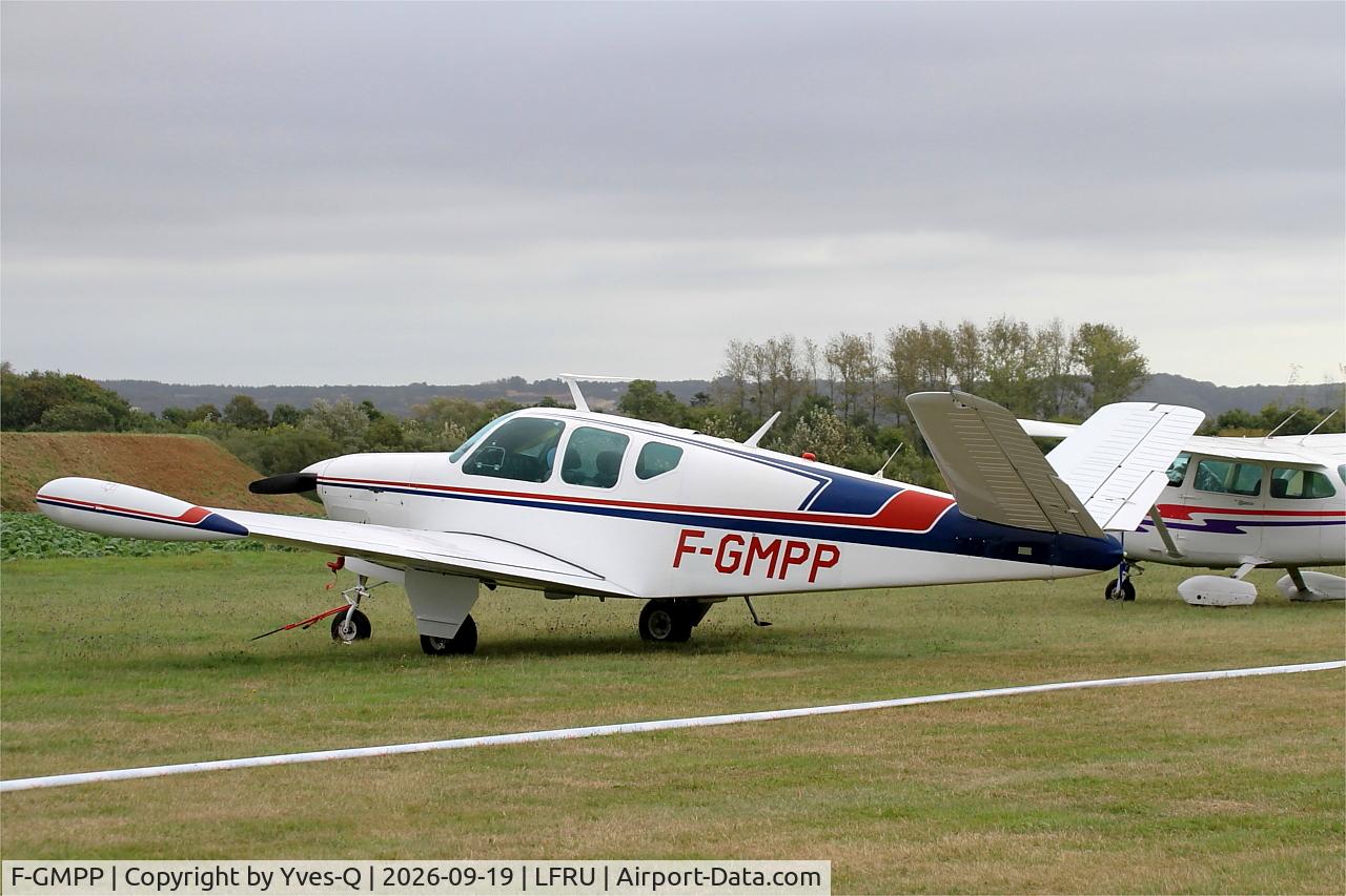 Aircraft F-GMPP, 1960 Beech M35 Bonanza, c/n D-6451, Beech M35 , Static display, Morlaix-Ploujean airport (LFRU-MXN), at LFRU, photo by Yves-Q