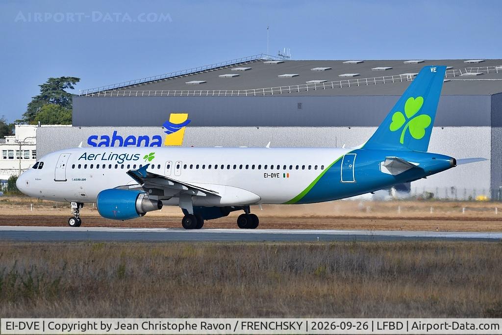 Aircraft EI-DVE, 2007 Airbus A320-214, c/n 3219, Bordeaux (BOD) Dublin (DUB) EI503, at LFBD, photo by Jean Christophe Ravon / FRENCHSKY
