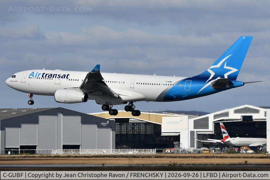 Aircraft C-GUBF, 1999 Airbus A330-243, c/n 314, Montreal (YUL) Bordeaux (BOD) TS516, at LFBD, photo by Jean Christophe Ravon / FRENCHSKY