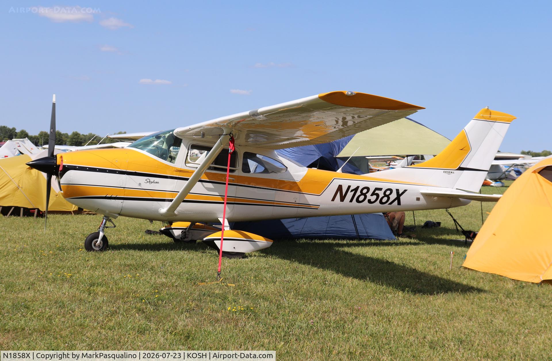 Aircraft N1858X, 1964 Cessna 182H Skylane, c/n 18255958, Cessna 182h, at KOSH, photo by MarkPasqualino