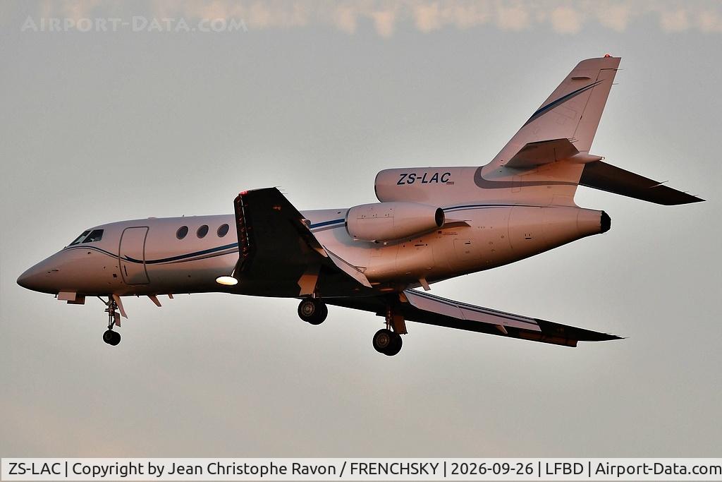 Aircraft ZS-LAC, 1997 Dassault Falcon 50EX, c/n 257, Abuja (ABV) Bordeaux (BOD) GRA51, at LFBD, photo by Jean Christophe Ravon / FRENCHSKY
