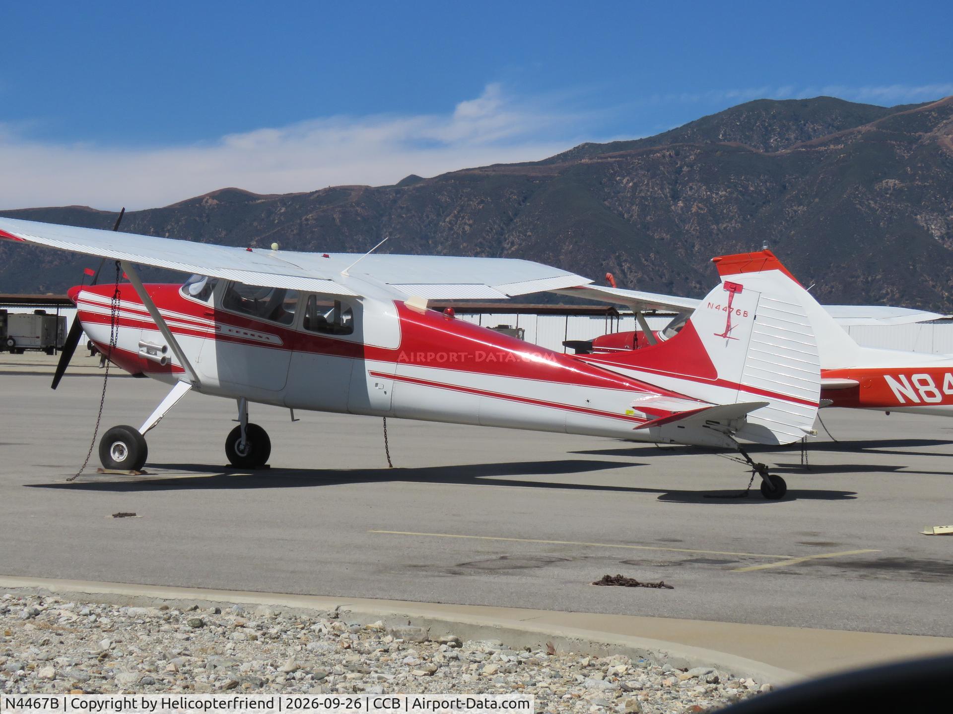 Aircraft N4467B, 1955 Cessna 170B, c/n 26811, Parked in transit parking, at CCB, photo by Helicopterfriend