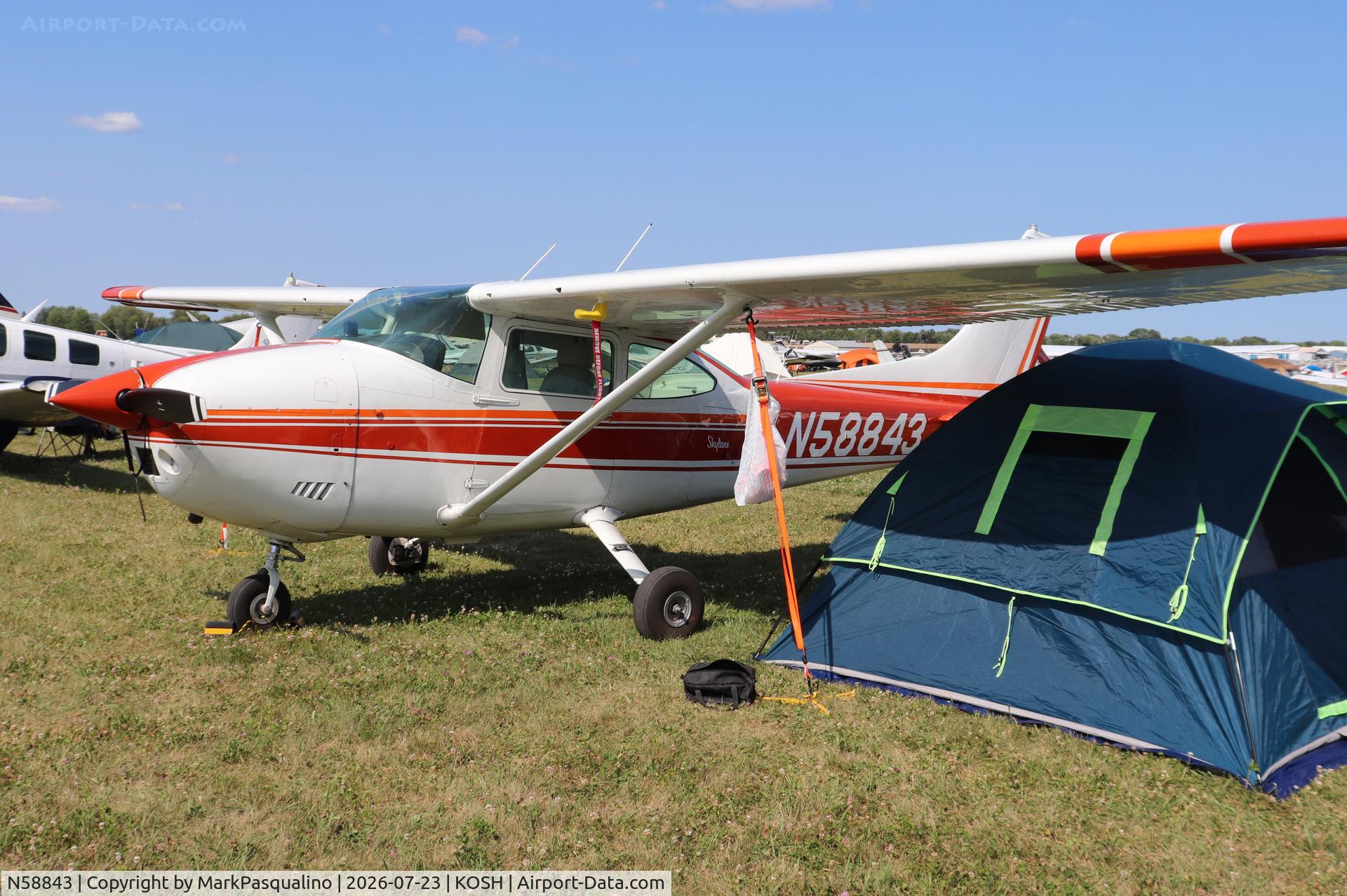 Aircraft N58843, 1973 Cessna 182P Skylane, c/n 18262335, Cessna 182P, at KOSH, photo by MarkPasqualino