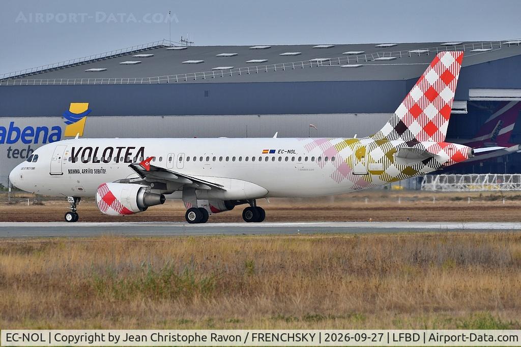 Aircraft EC-NOL, 2006 Airbus A320-214, c/n 2740, Bordeaux (BOD) Figari (FSC) V72432, at LFBD, photo by Jean Christophe Ravon / FRENCHSKY