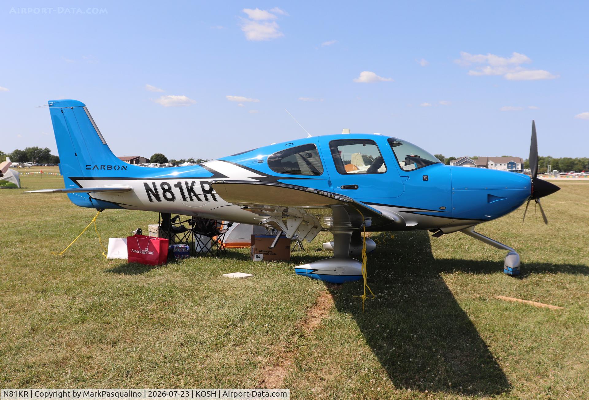 Aircraft N81KR, 2023 Cirrus SR22T, c/n 9481, Cirrus SR22T, at KOSH, photo by MarkPasqualino