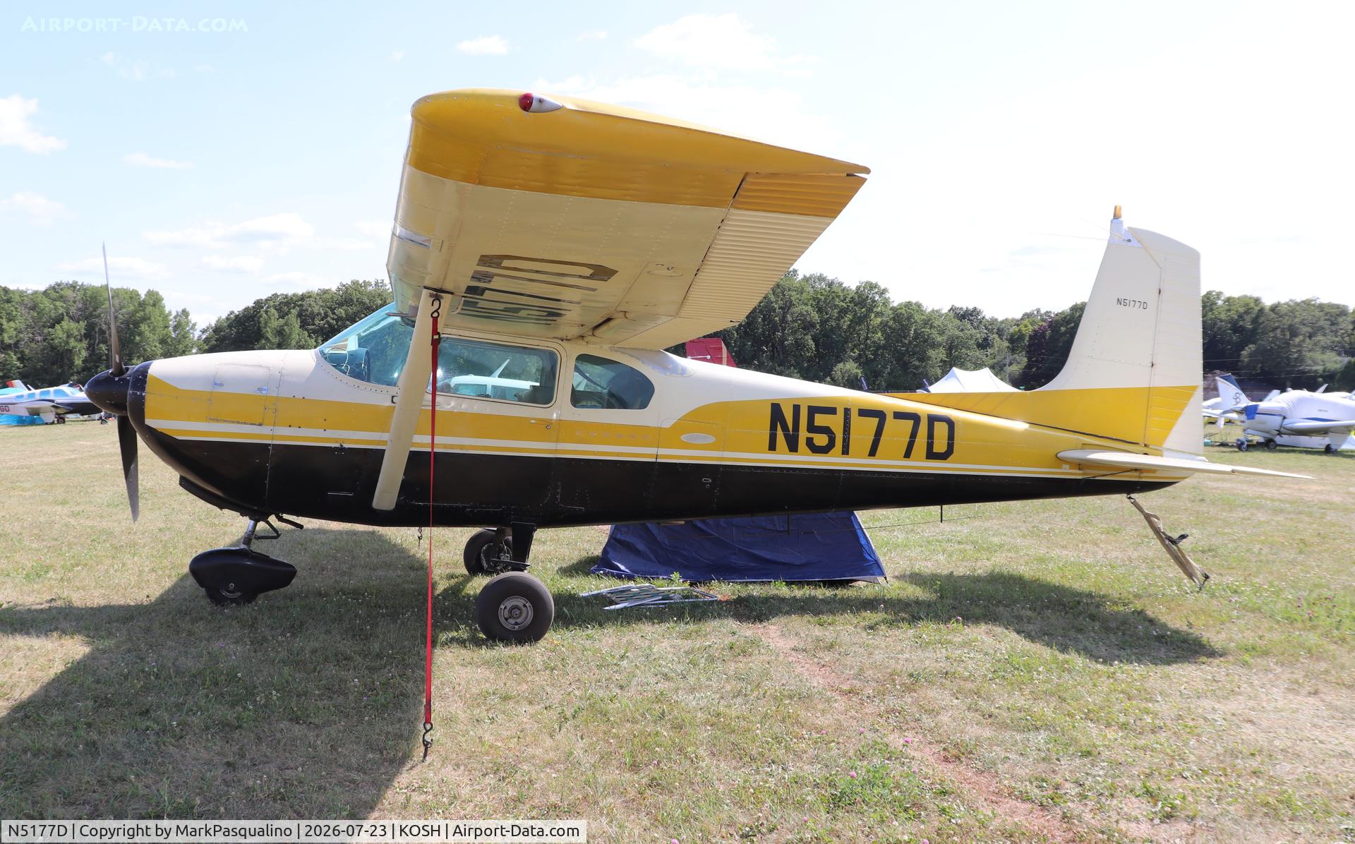 Aircraft N5177D, 1958 Cessna 182A Skylane, c/n 51277, Cessna 182A, at KOSH, photo by MarkPasqualino