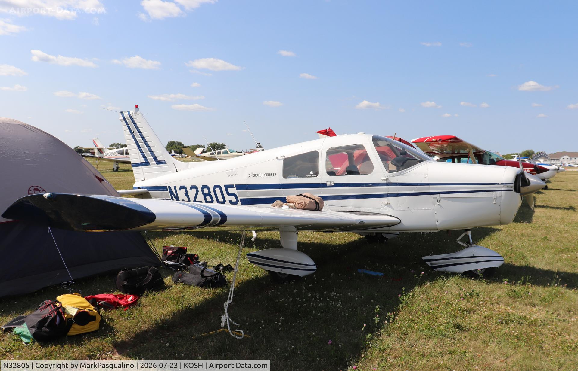 Aircraft N32805, 1974 Piper PA-28-140, c/n 28-7525115, Piper PA-28-140, at KOSH, photo by MarkPasqualino