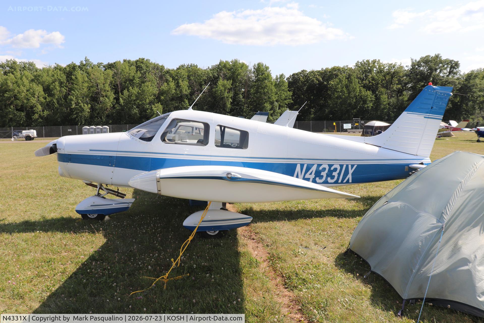 Aircraft N4331X, 1975 Piper PA-28-140, c/n 28-7625013, Piper PA-28-140, at KOSH, photo by Mark Pasqualino