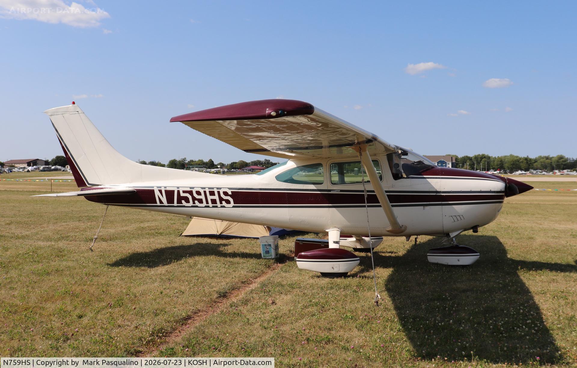 Aircraft N759HS, 1977 Cessna 182Q Skylane, c/n 18266012, Cessna 182Q, at KOSH, photo by Mark Pasqualino