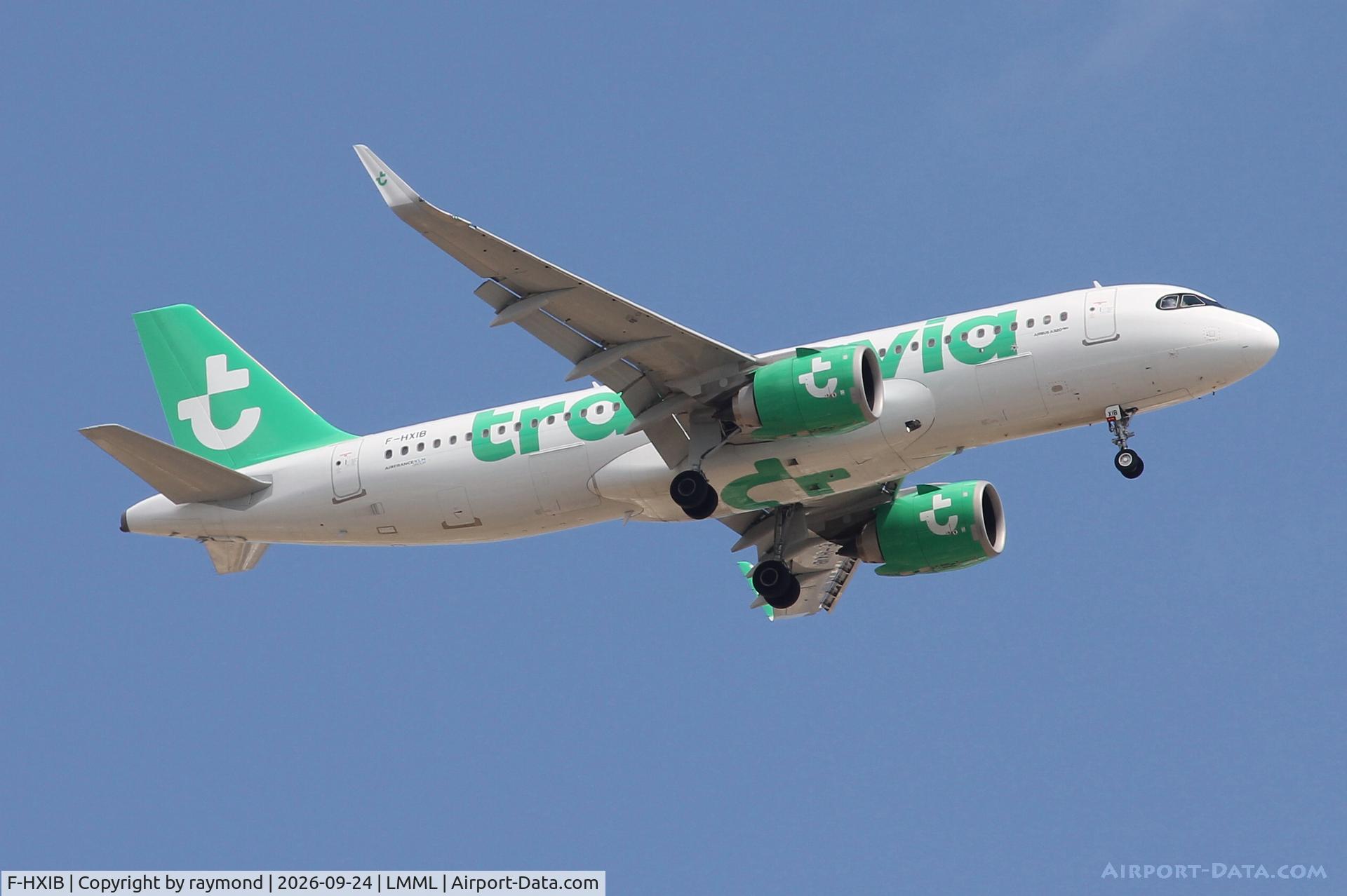 Aircraft F-HXIB, 2026 Airbus A320-252N, c/n 13203, Airbus A320-252N reg F-HXIB of Transavia France approaching RW13 Malta., at LMML, photo by raymond