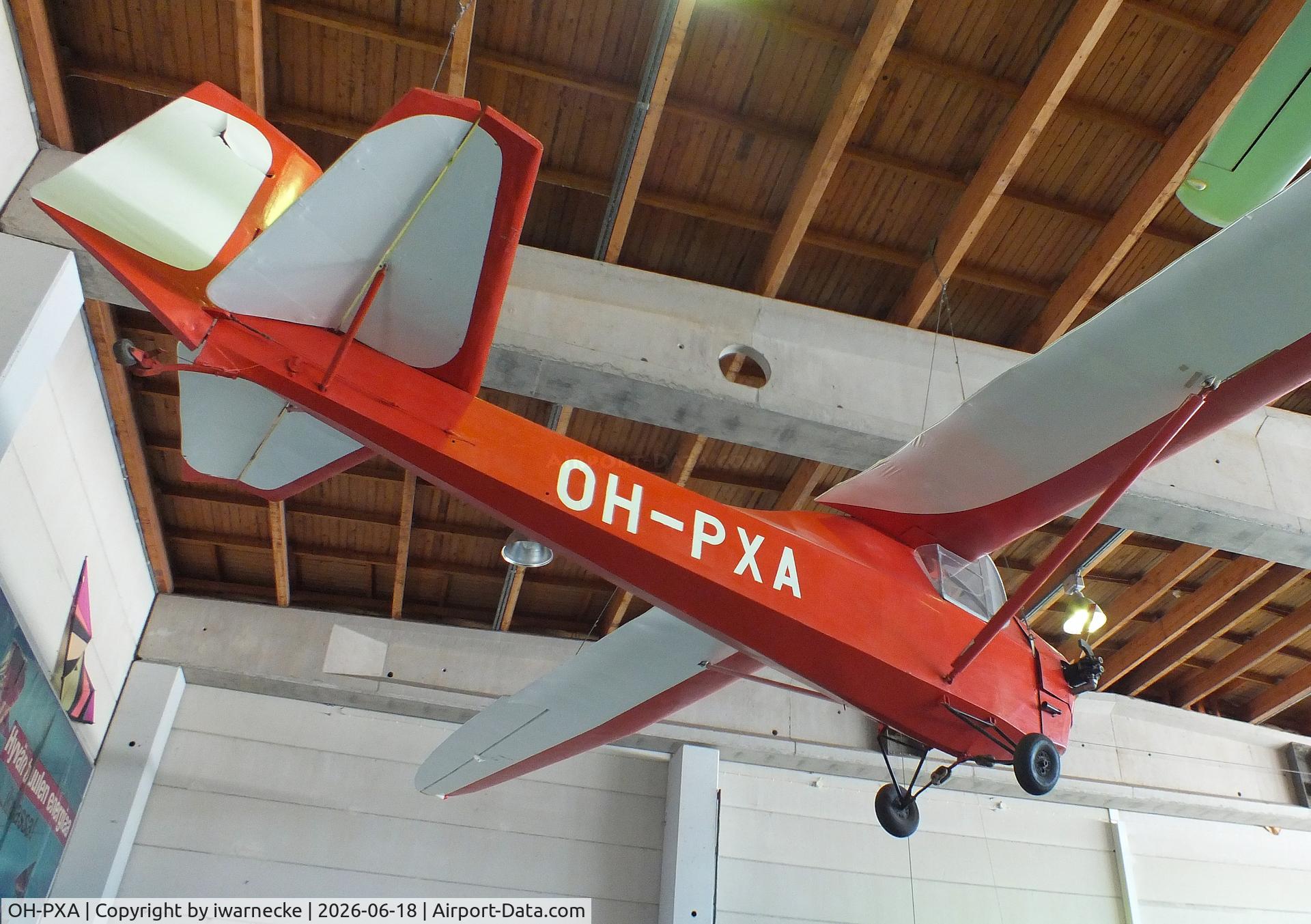Aircraft OH-PXA, 1945 PIK PIK-10 Moottoribaby, c/n 1, Polyteknikkojen ilmailukerho PIK-10 Moottoribaby at the Suomen Ilmailumuseo (Finnish Aviation Museum), Vantaa, photo by iwarnecke