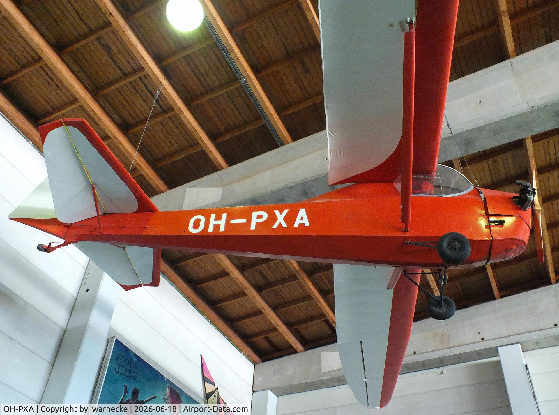 Aircraft OH-PXA, 1945 PIK PIK-10 Moottoribaby, c/n 1, Polyteknikkojen ilmailukerho PIK-10 Moottoribaby at the Suomen Ilmailumuseo (Finnish Aviation Museum), Vantaa, photo by iwarnecke
