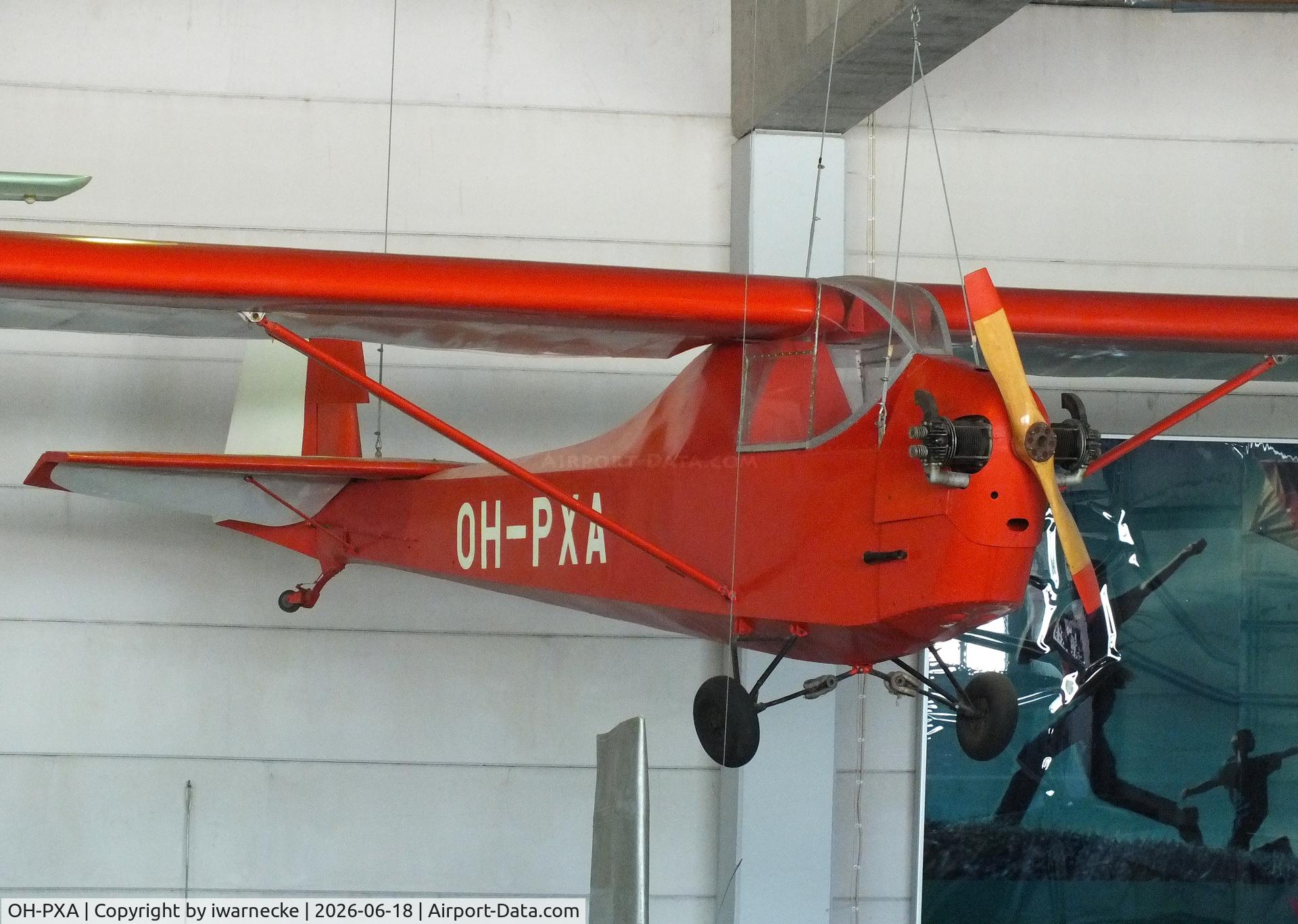 Aircraft OH-PXA, 1945 PIK PIK-10 Moottoribaby, c/n 1, Polyteknikkojen ilmailukerho PIK-10 Moottoribaby at the Suomen Ilmailumuseo (Finnish Aviation Museum), Vantaa, photo by iwarnecke