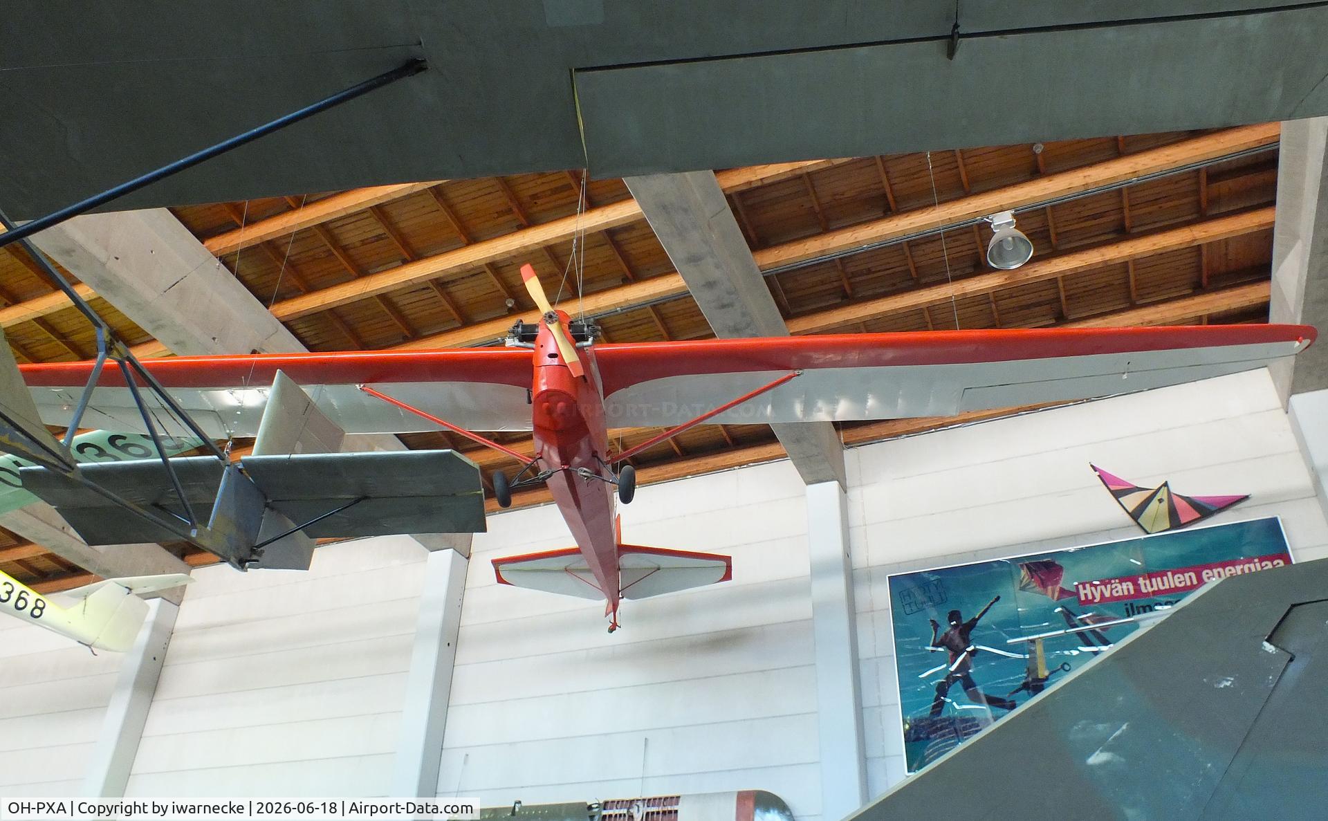 Aircraft OH-PXA, 1945 PIK PIK-10 Moottoribaby, c/n 1, Polyteknikkojen ilmailukerho PIK-10 Moottoribaby at the Suomen Ilmailumuseo (Finnish Aviation Museum), Vantaa, photo by iwarnecke