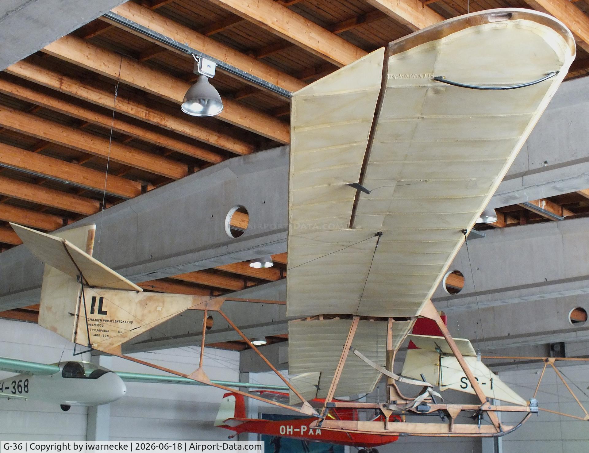 Aircraft G-36, 1934 Schneider ESG-9 Grunau 9, c/n 22, Schneider ESG-29 Grunau 9 at the Suomen Ilmailumuseo (Finnish Aviation Museum), Vantaa, photo by iwarnecke