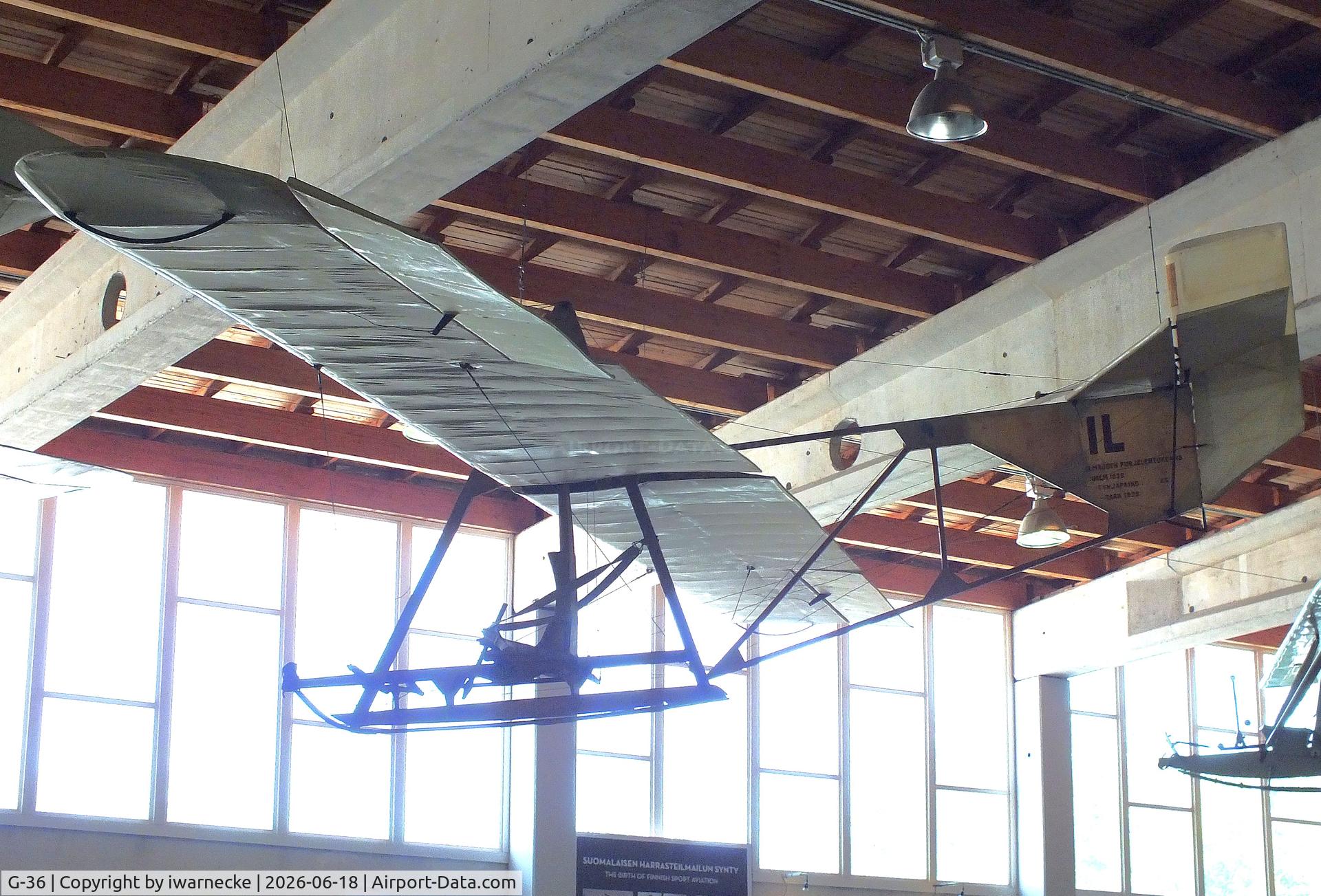 Aircraft G-36, 1934 Schneider ESG-9 Grunau 9, c/n 22, Schneider ESG-29 Grunau 9 at the Suomen Ilmailumuseo (Finnish Aviation Museum), Vantaa, photo by iwarnecke