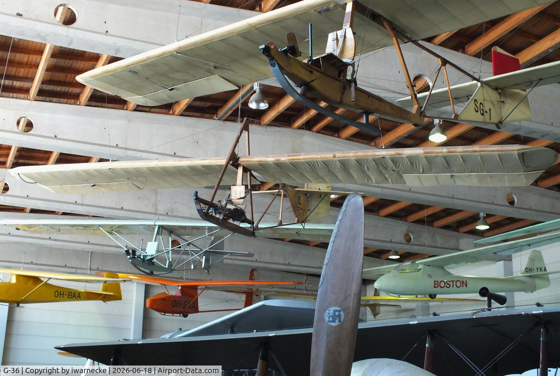 Aircraft G-36, 1934 Schneider ESG-9 Grunau 9, c/n 22, Schneider ESG-29 Grunau 9 at the Suomen Ilmailumuseo (Finnish Aviation Museum), Vantaa, photo by iwarnecke