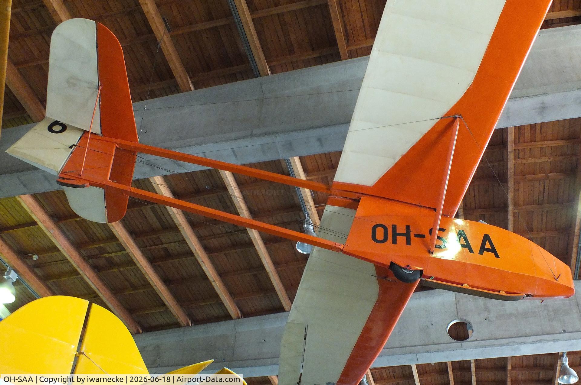 Aircraft OH-SAA, WWS 1 Salamandra, c/n 147, Wojskowe Warsztaty Szybowcowe WWS 1 Salamandra at the Suomen Ilmailumuseo (Finnish Aviation Museum), Vantaa, photo by iwarnecke