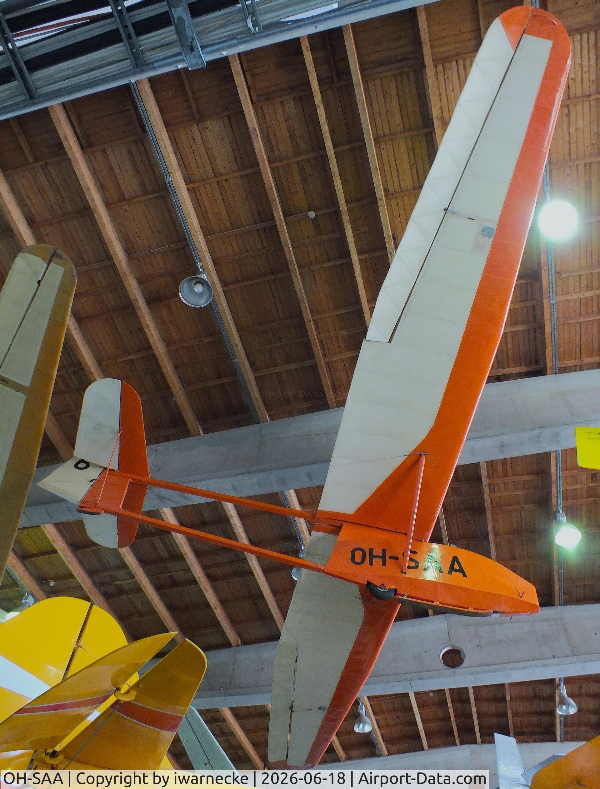 Aircraft OH-SAA, WWS 1 Salamandra, c/n 147, Wojskowe Warsztaty Szybowcowe WWS 1 Salamandra at the Suomen Ilmailumuseo (Finnish Aviation Museum), Vantaa, photo by iwarnecke
