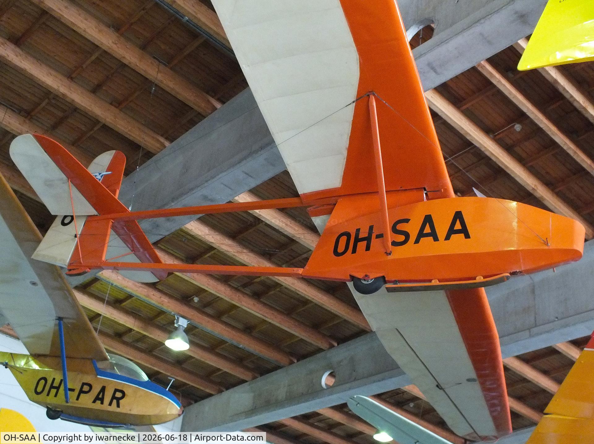 Aircraft OH-SAA, WWS 1 Salamandra, c/n 147, Wojskowe Warsztaty Szybowcowe WWS 1 Salamandra at the Suomen Ilmailumuseo (Finnish Aviation Museum), Vantaa, photo by iwarnecke