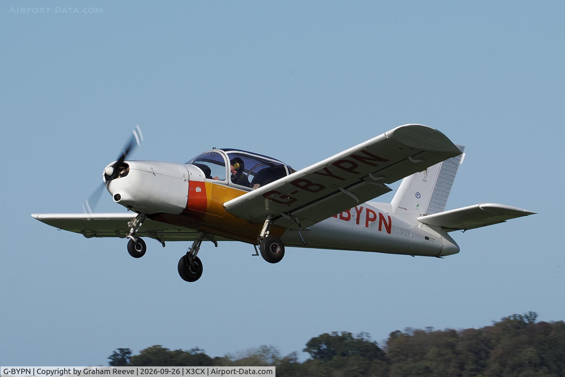 Aircraft G-BYPN, 1972 Socata MS-880B Rallye Club, c/n 2043, Departing from Northrepps., at X3CX, photo by Graham Reeve