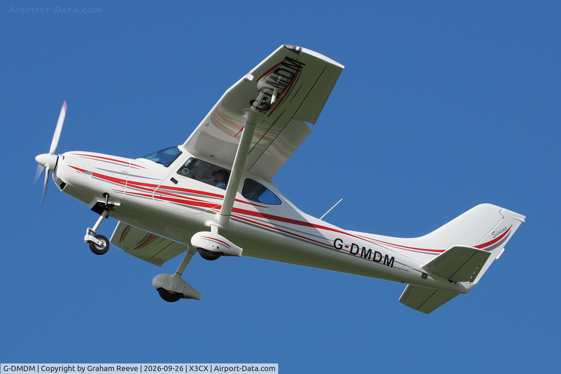 Aircraft G-DMDM, 2025 TL Ultralight SRO TL-3000 Sirius 600, c/n 25 SI 250, Departing from Northrepps., at X3CX, photo by Graham Reeve