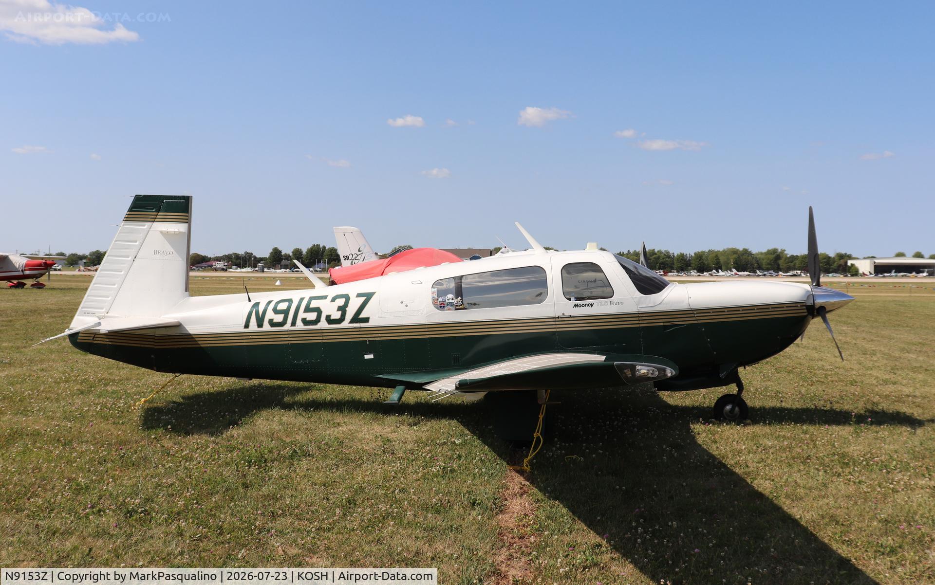 Aircraft N9153Z, 1996 Mooney M20M Bravo, c/n 27-0209, Mooney M20M, at KOSH, photo by MarkPasqualino