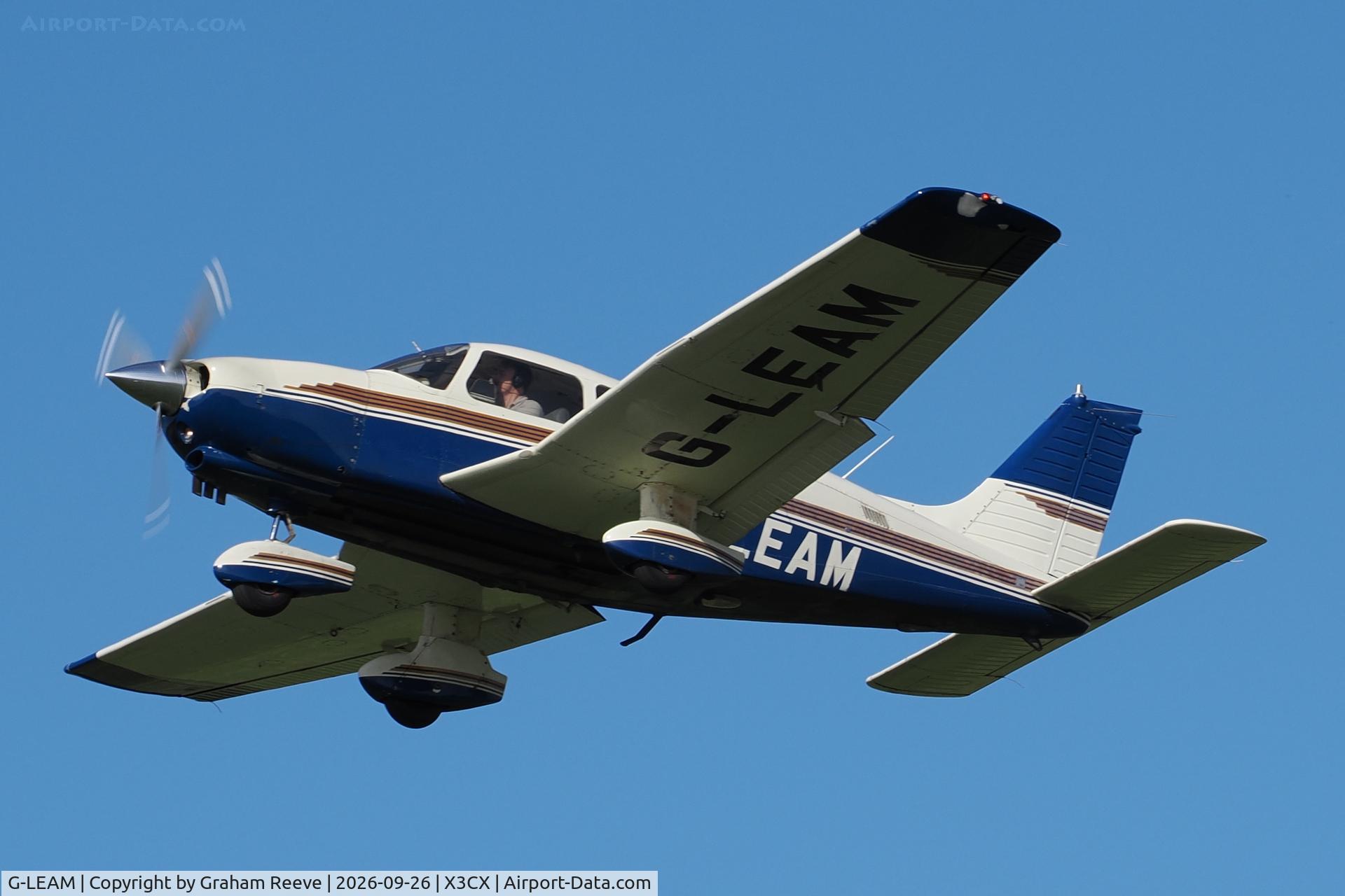 Aircraft G-LEAM, 1980 Piper PA-28-236 Dakota, c/n 28-8011061, Departing from Northrepps., at X3CX, photo by Graham Reeve