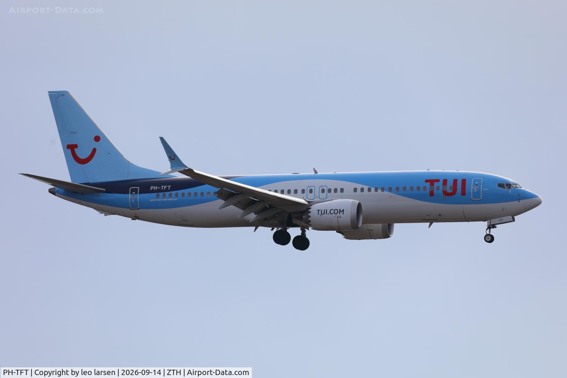 Aircraft PH-TFT, 2021 Boeing B-737-8 Max, c/n 44610 l/n 7918, Zakynthos 14.9.2026, at ZTH, photo by leo larsen