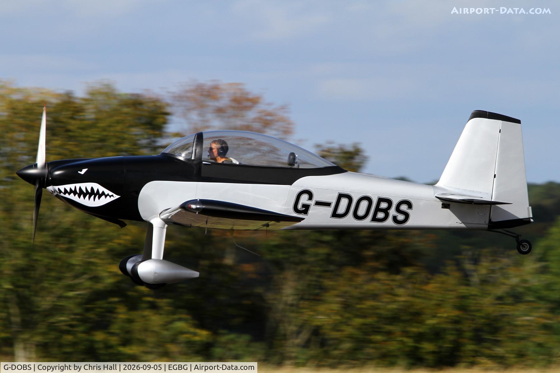 Aircraft G-DOBS, 2016 Vans RV-8, c/n PFA 303-14739, LAA 80th Anniversary Rally, at EGBG, photo by Chris Hall