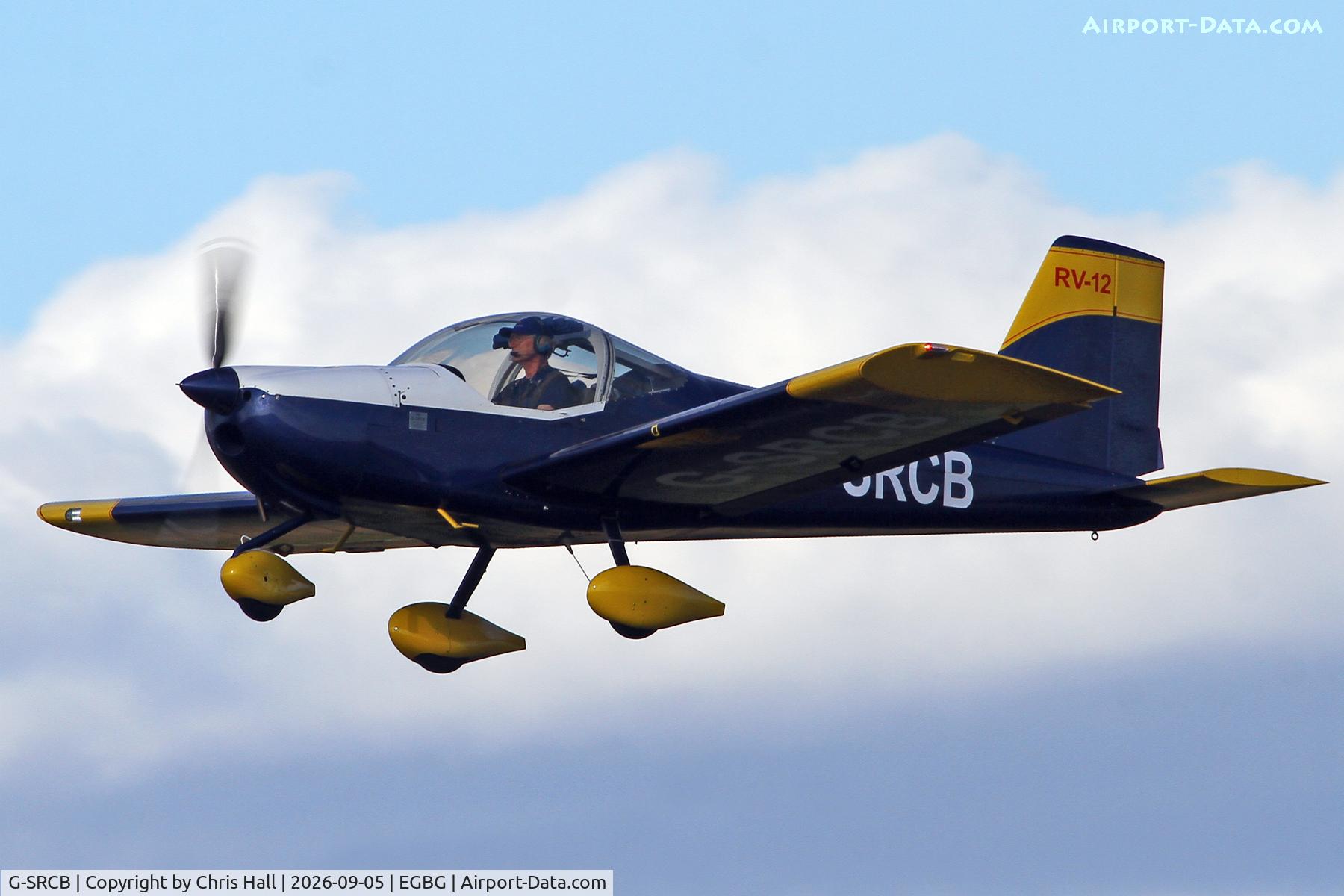 Aircraft G-SRCB, 2018 Vans RV-12, c/n LAA 363-15191, LAA 80th Anniversary Rally, at EGBG, photo by Chris Hall