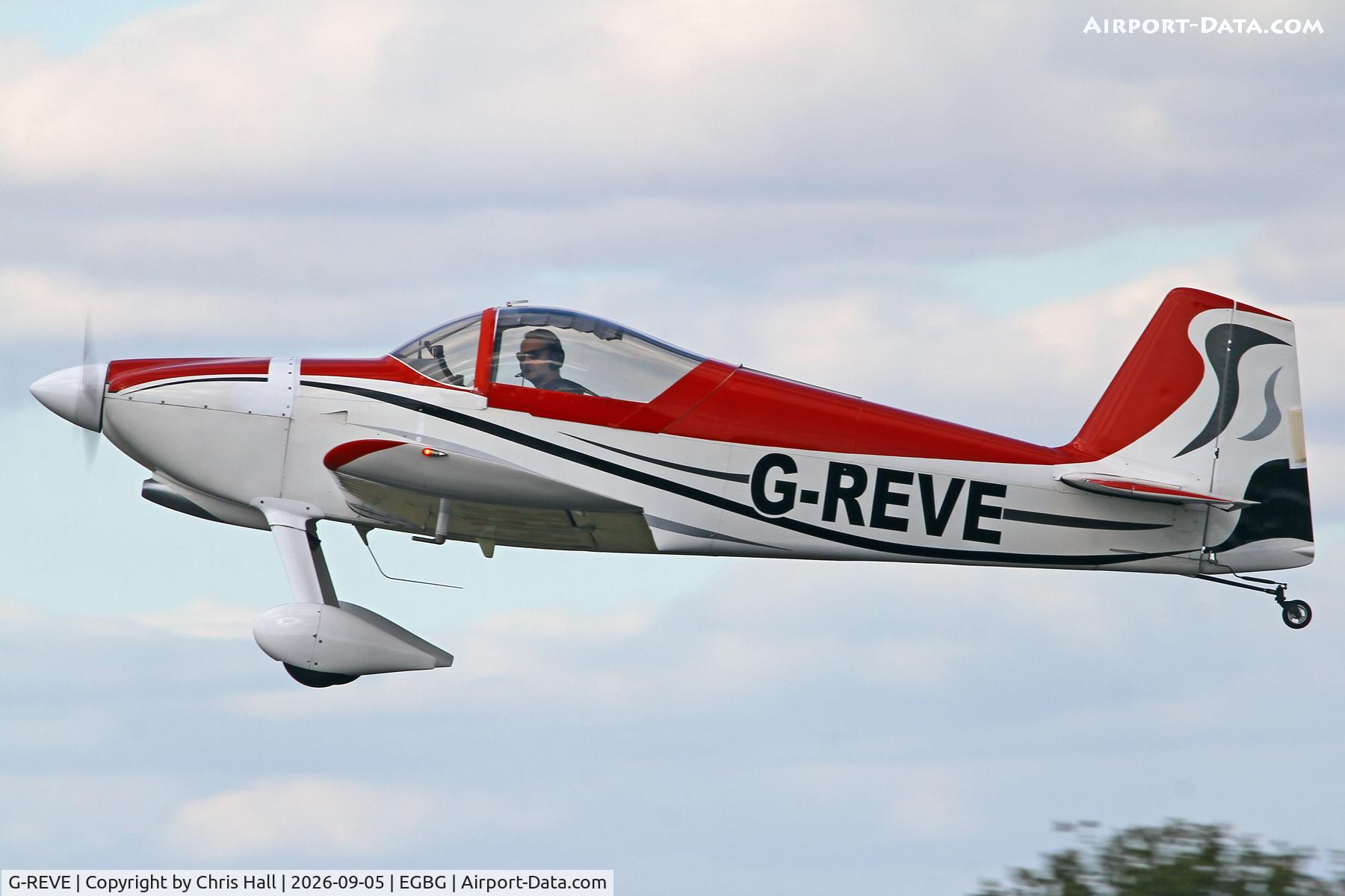 Aircraft G-REVE, 2013 Vans RV-6, c/n PFA 181A-12945, LAA 80th Anniversary Rally, at EGBG, photo by Chris Hall
