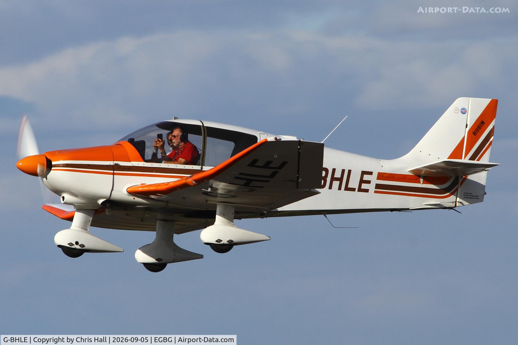Aircraft G-BHLE, 1980 Robin DR-400-180 Regent Regent, c/n 1466, LAA 80th Anniversary Rally, at EGBG, photo by Chris Hall